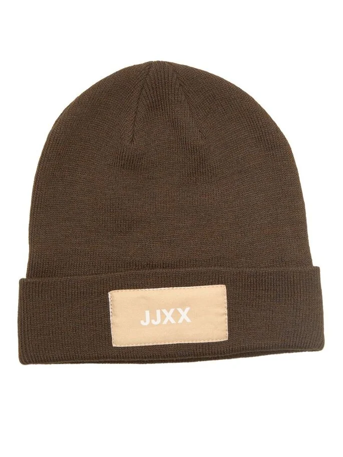 Шапка JXBASIC LOGO BEANIE SN 12205033-Demitasse JJXX ONE SIZE Коричневий