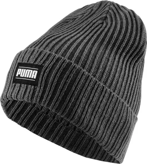 Puma Ribbed Classic Cuff Beanie Grey