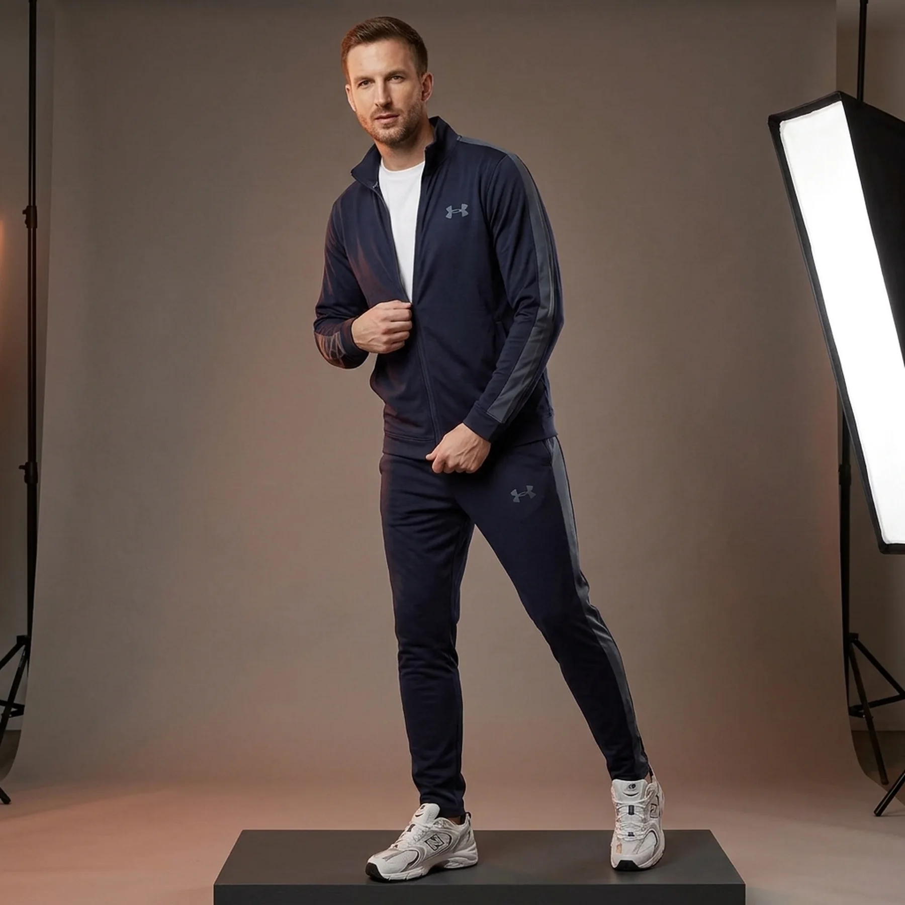 Спортивний костюм чоловічий Under Armour Knit Track Suit Blue (1357139-410)