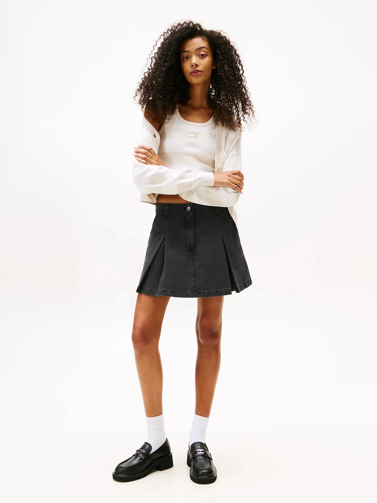 Плісована джинсова міні-спідниця Tommy Hilfiger 1159859351