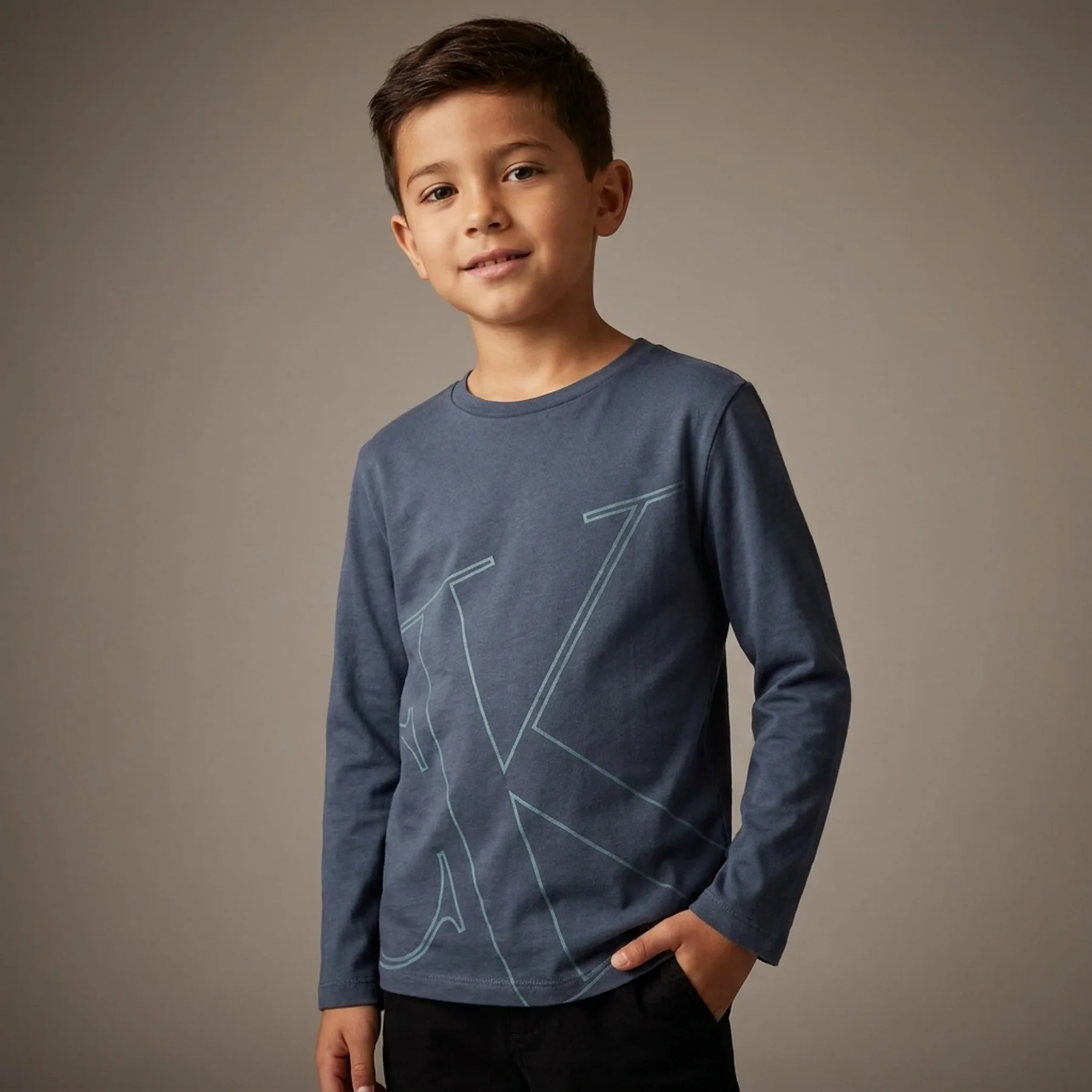 Дитячий лонгслів Calvin Klein з логотипом 1159809335