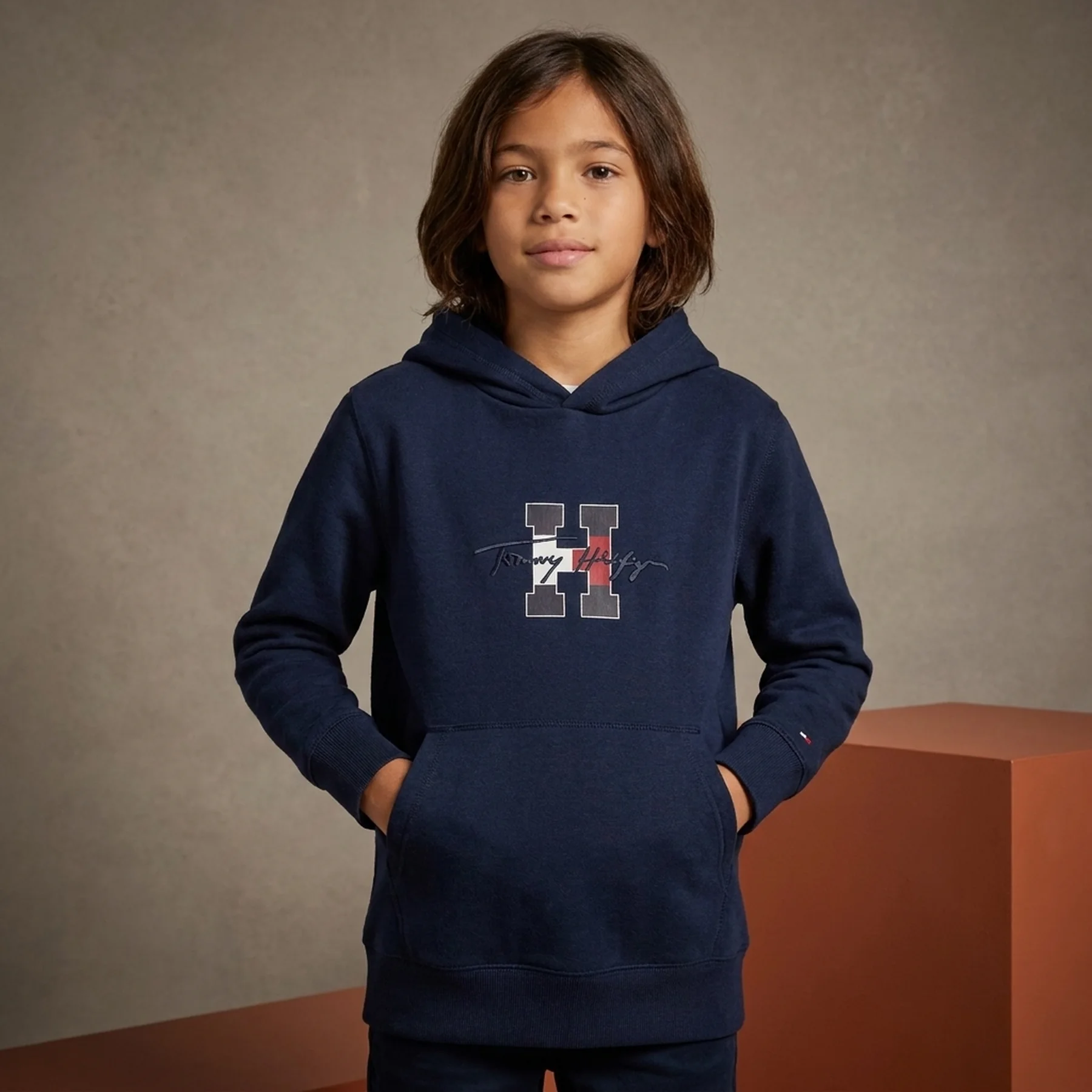 Дитяче худий на флісі Tommy Hilfiger з логотипом 1159843109