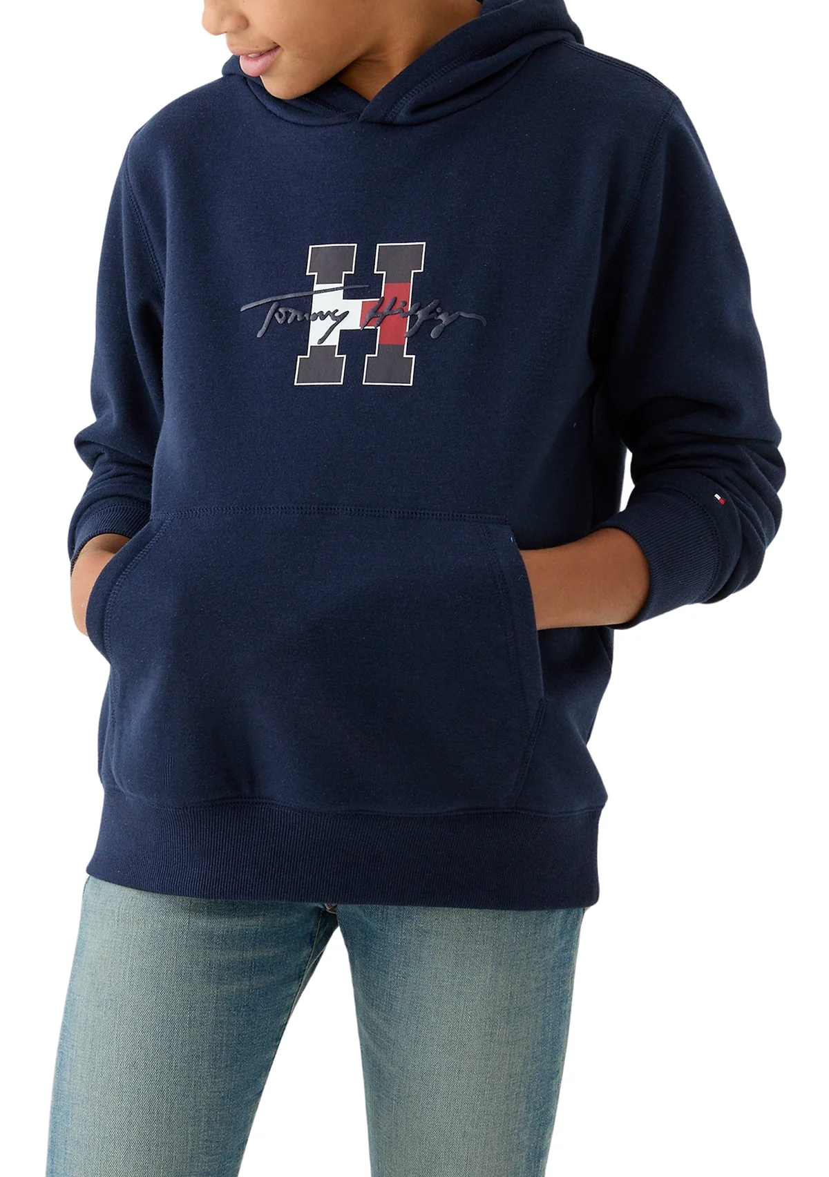 Дитяче худий на флісі Tommy Hilfiger з логотипом 1159843109