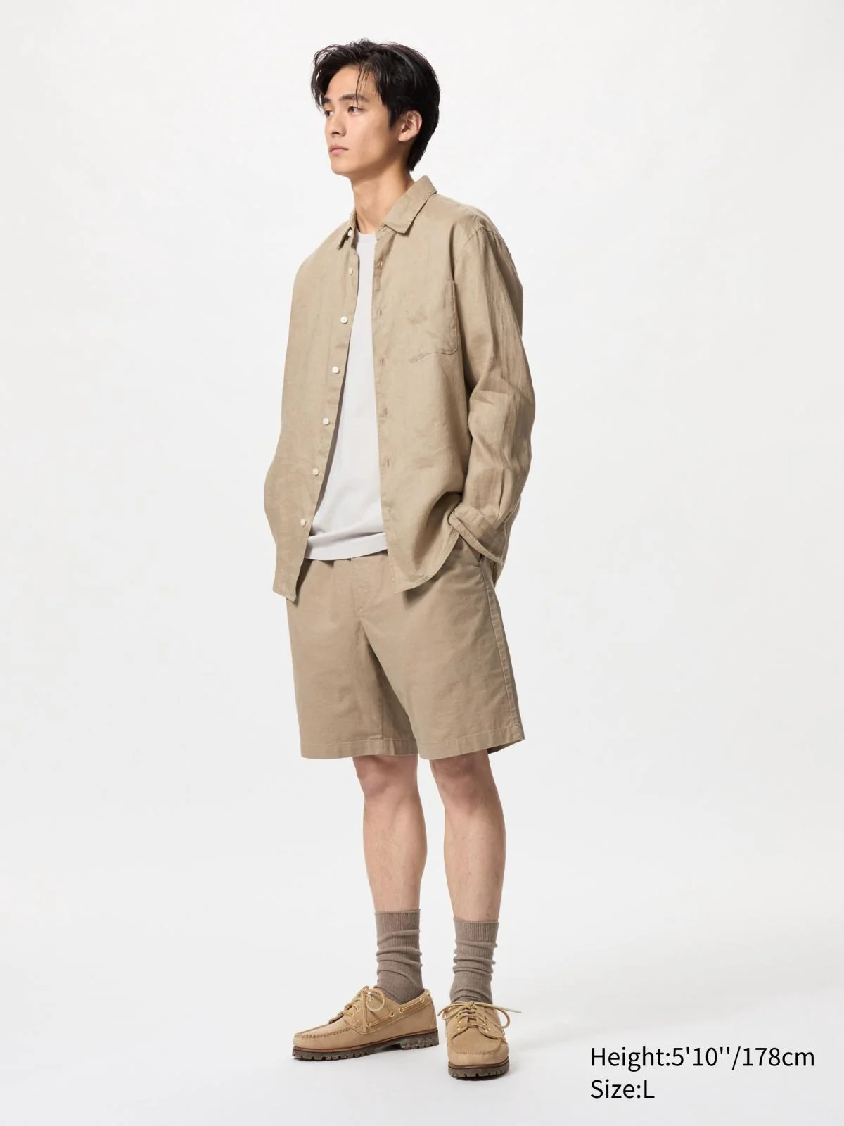 Легкі шорти із лляної суміші UNIQLO 1159854977