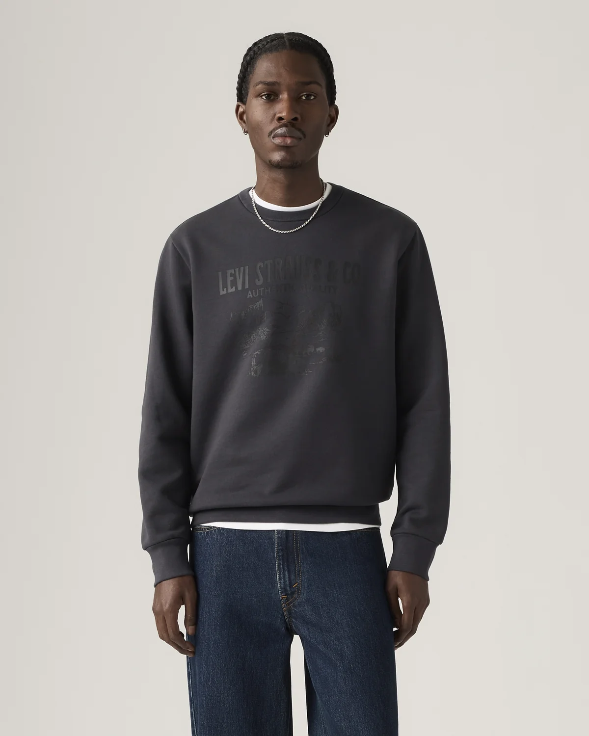 Чоловічий світшот на флісі Levi's з принтом 1159858641
