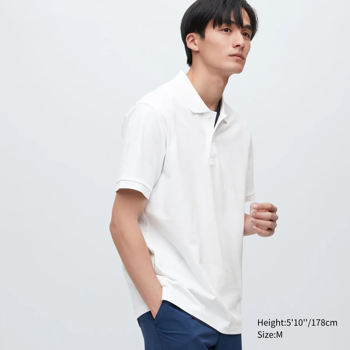 Футболка-поло з технологією DRY Uniqlo на гудзиках 1159815403