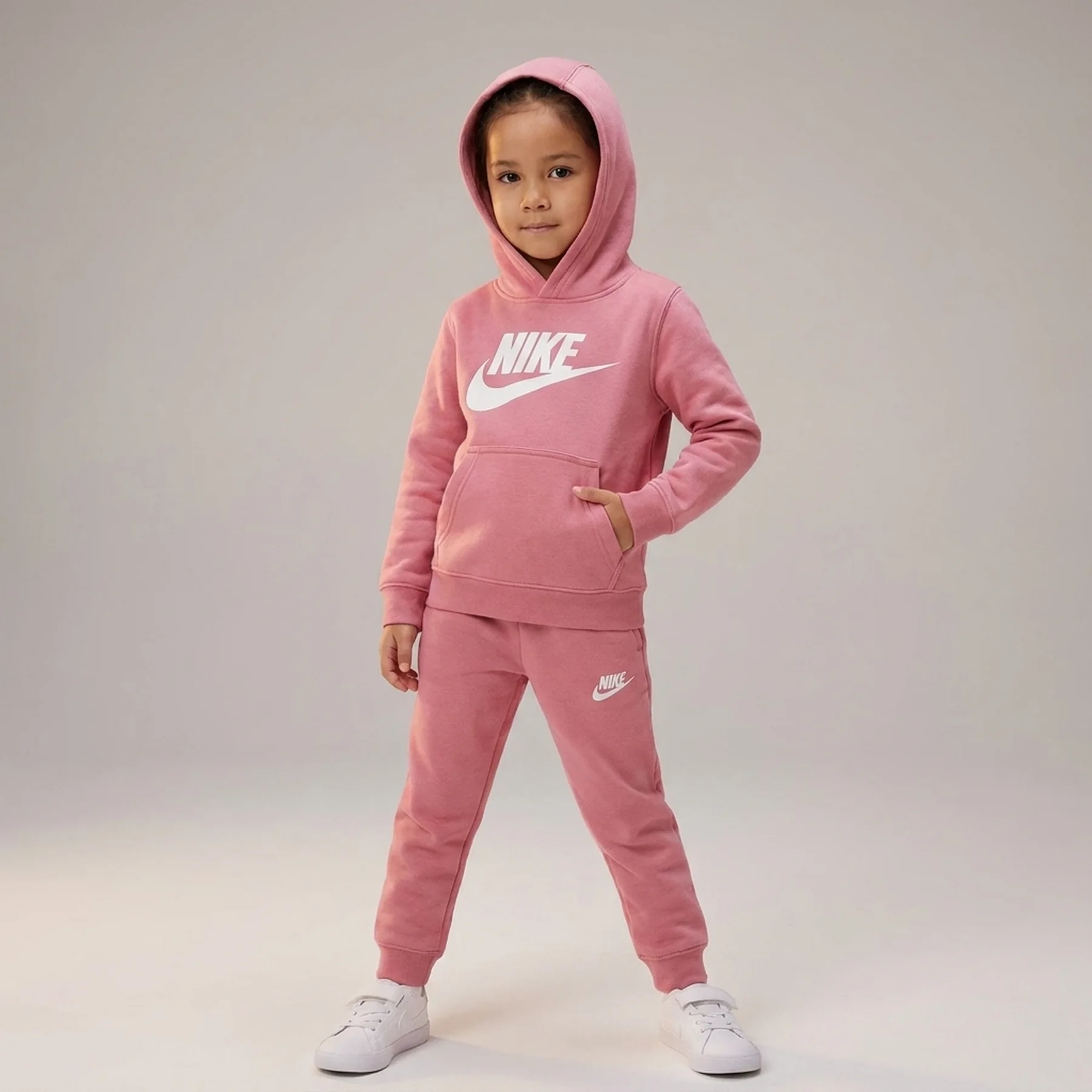 Спортивний костюм дитячий Nike Dres Club Fleece Pink (36L135-A0W)