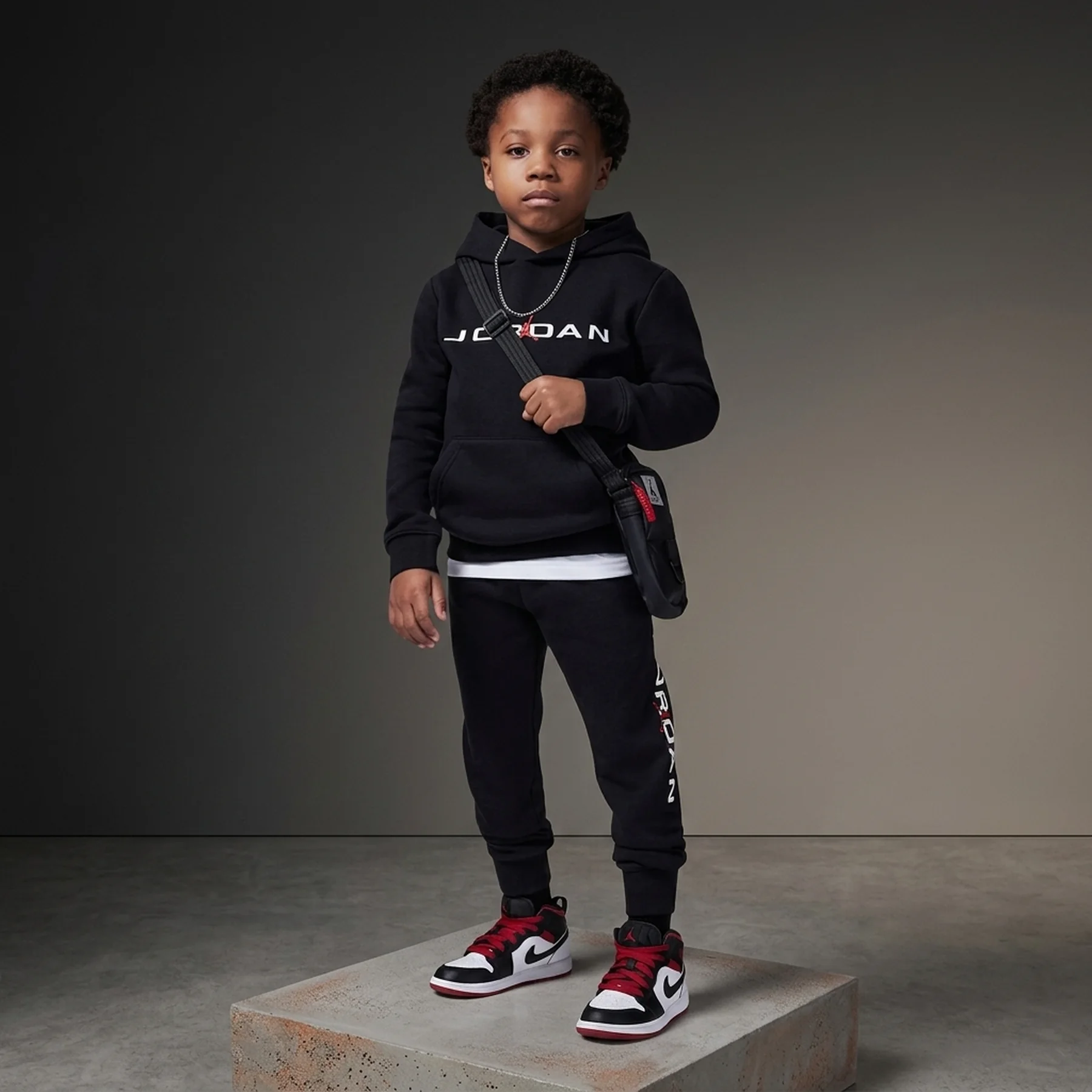 Спортивний костюм дитячий Jordan Little Kids 2-Piece Baseline Pullover Hoodie Set Black (85D675-023)
