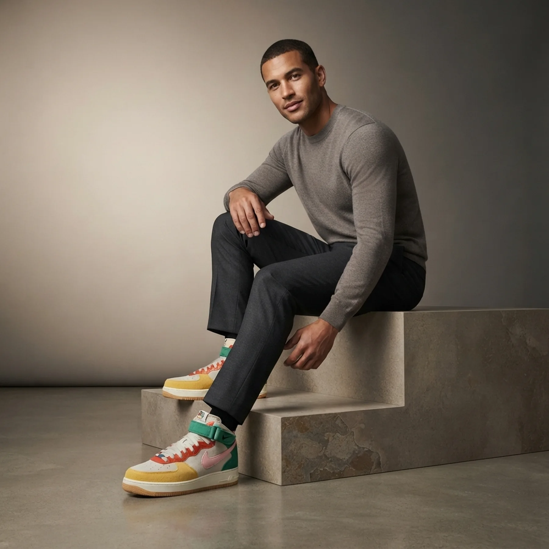 Кросівки чоловічі Nike Air Force 1 Mid Nh 2 Multicolour (DR0158-100)