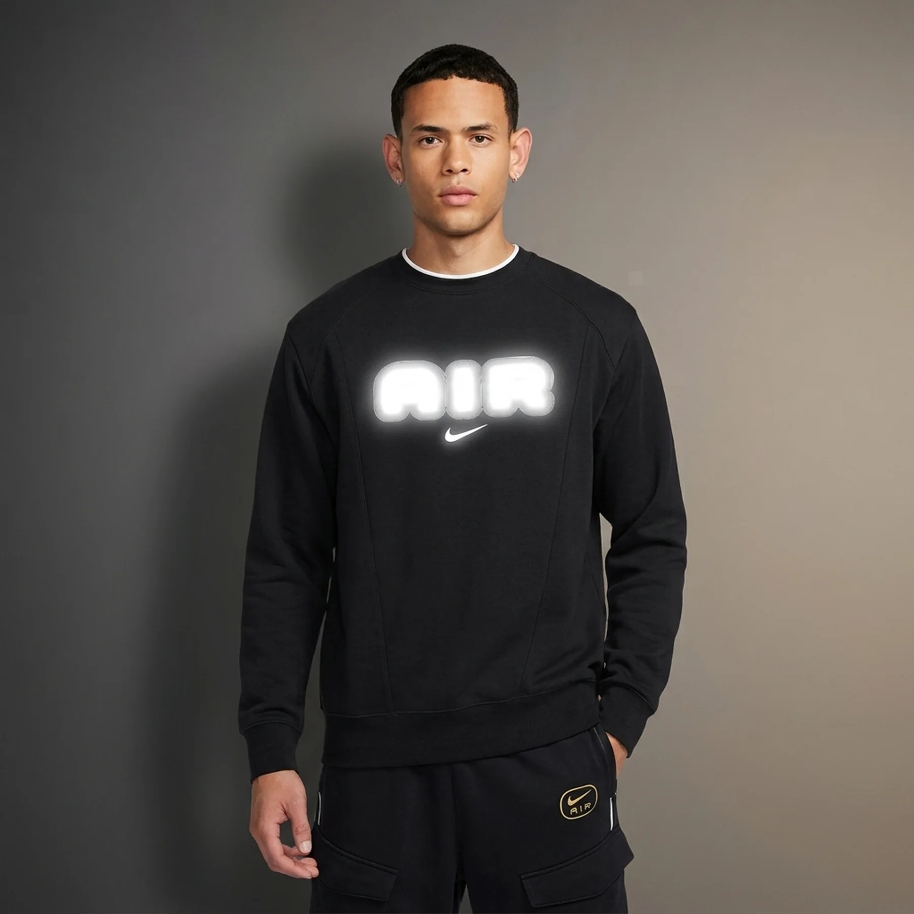 Кофта чоловіча Nike Air Fleece Crew-Neck Sweatshirt Black (HM0177-010)