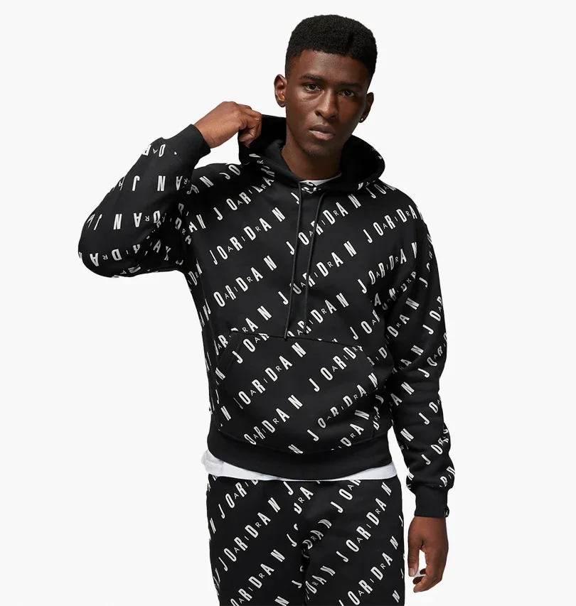 Бомбер чоловічий Jordan Essentials Aop Fleece Pullover (DV7640-010)