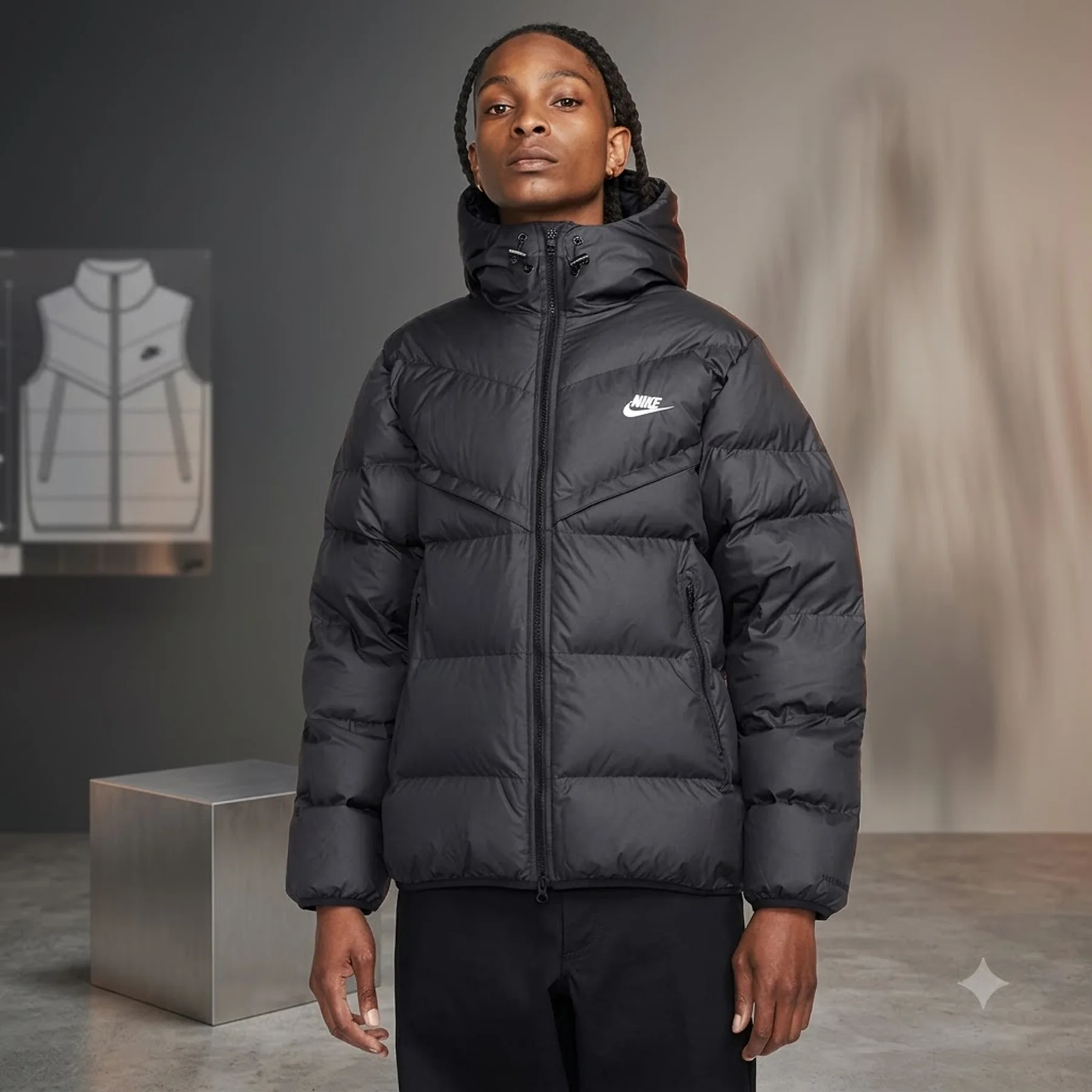 Куртка чоловіча Nike M Sf Wr Pl-Fld Hd Jkt (FB8185-010)