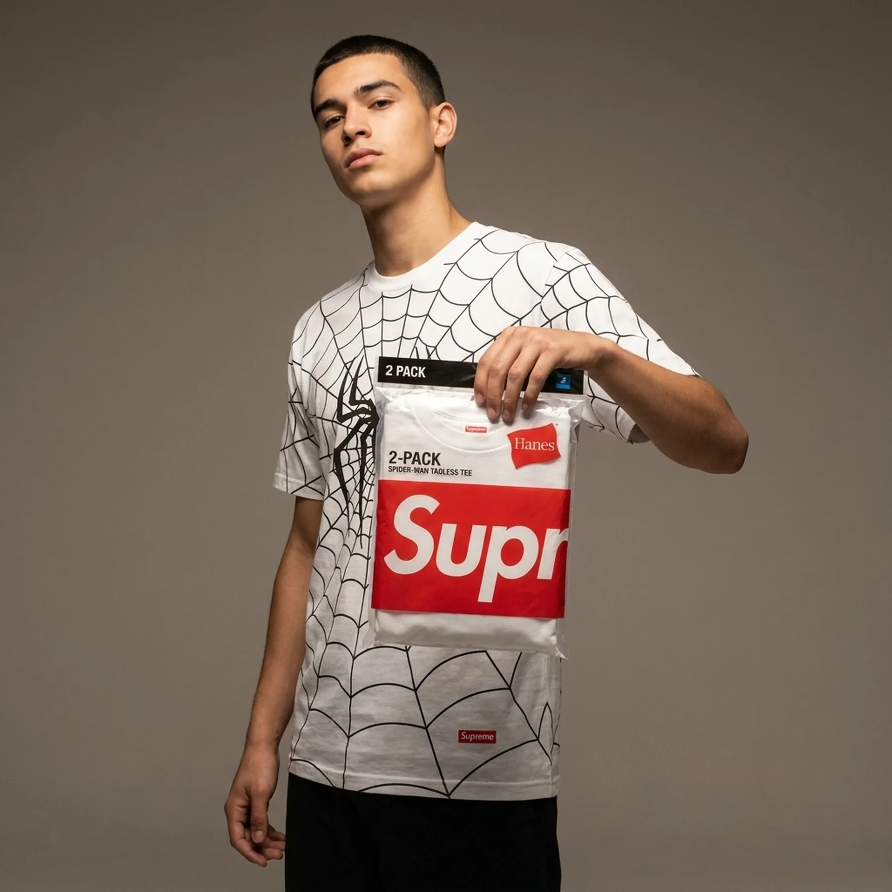 Футболки Supreme/Hanes Spider-Man Tagless Tees (2 Pack) 'White'