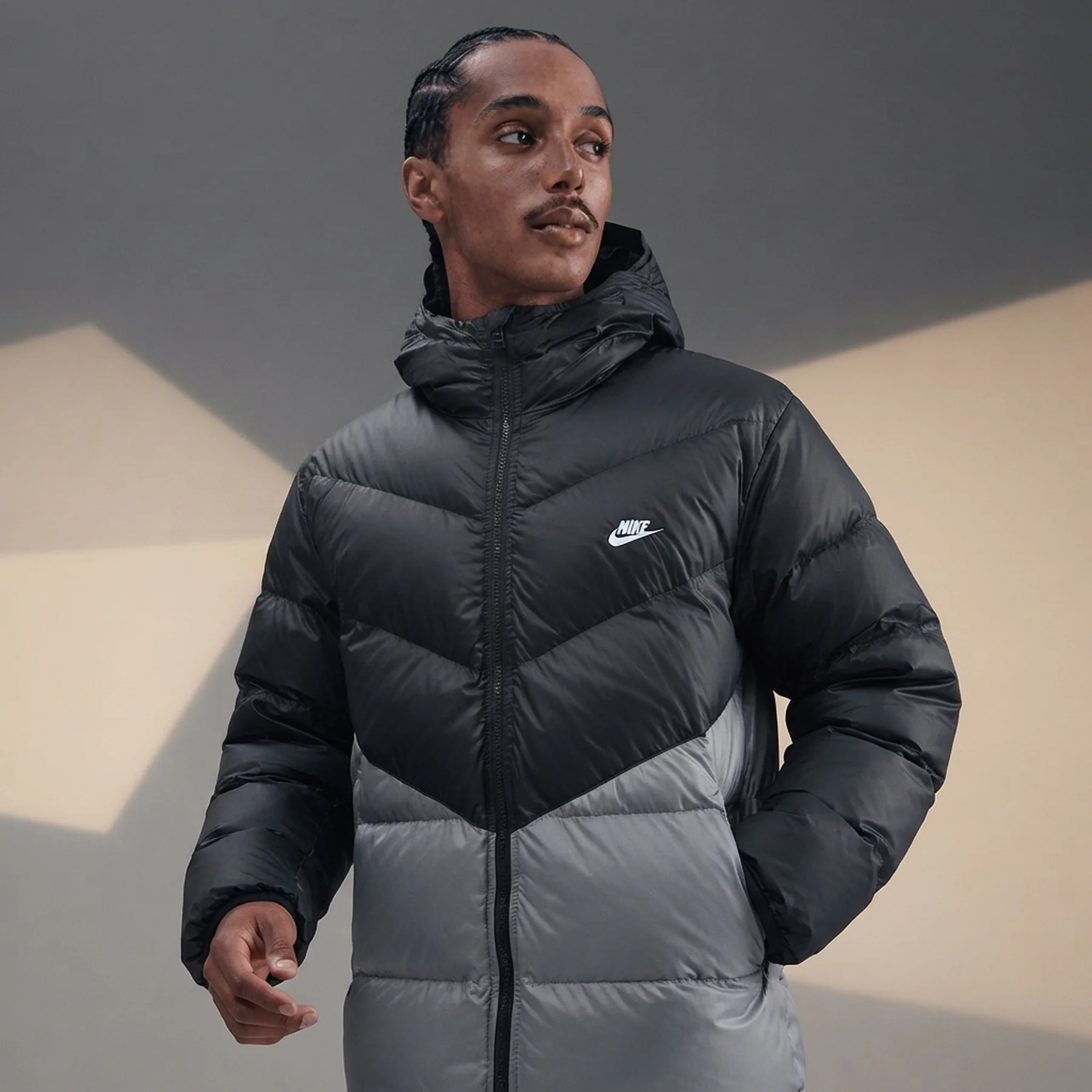 Пуховик мужской Nike Nk Windrunner Stmnt Dwn Jkt Grey