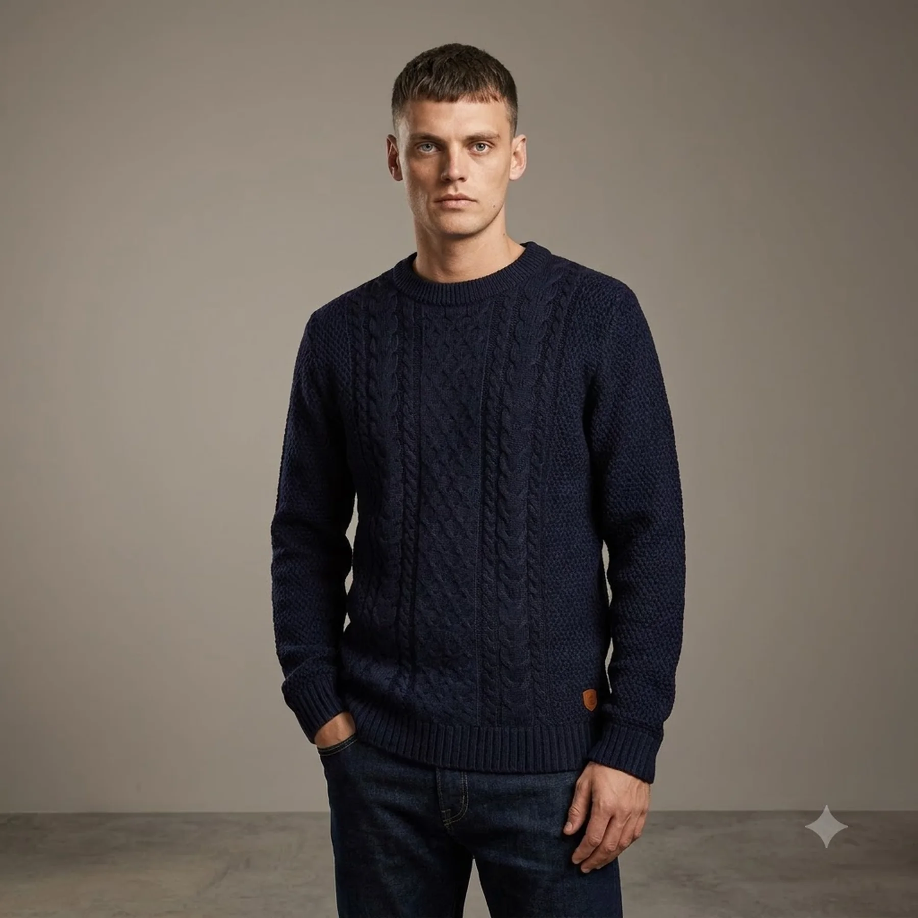 Пуловер JJCRAIG KNIT CREW NECK 12189968-Sky Captain Jack & Jones XXL Темно-синій