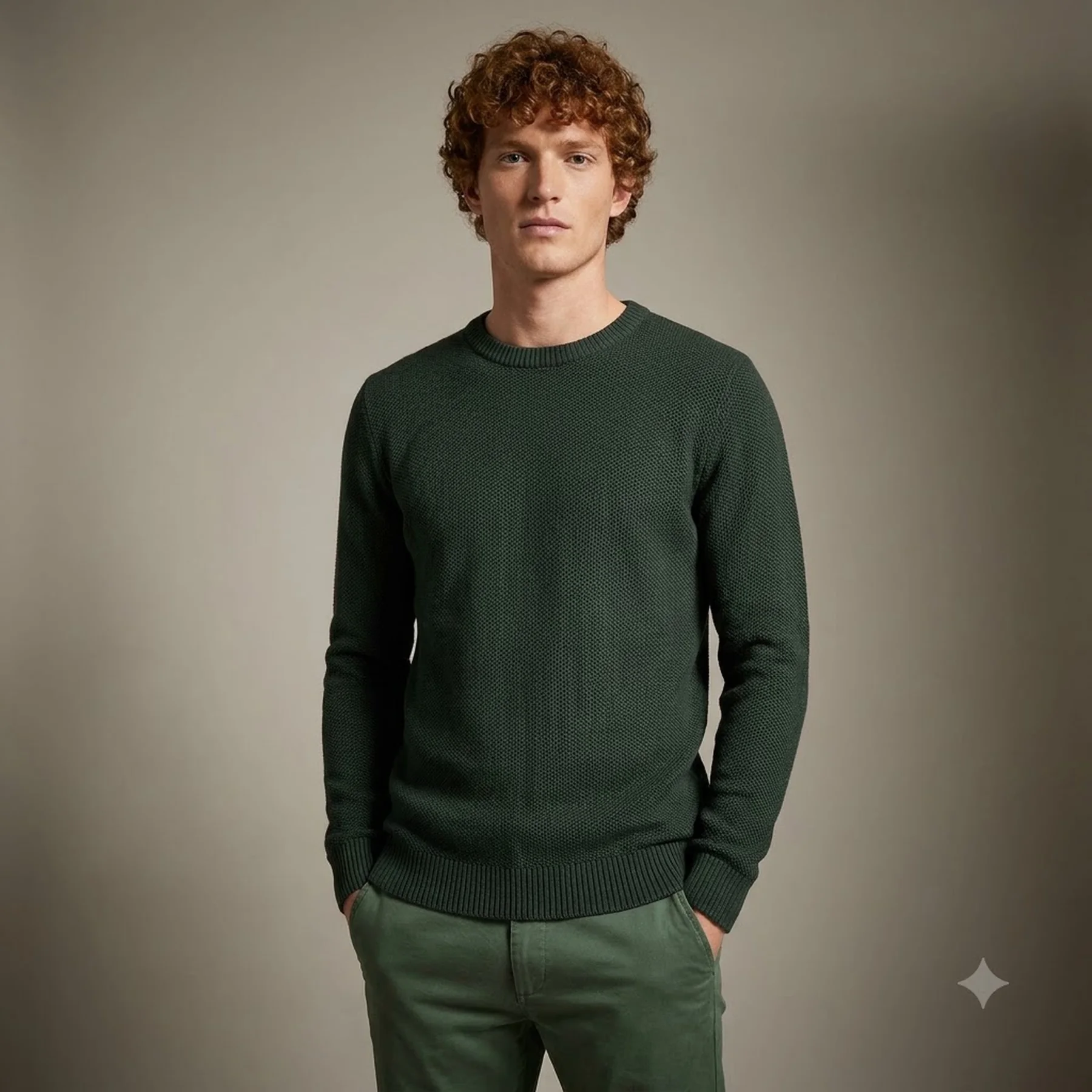 Пуловер JJEBASIC KNIT CREW NECK NOOS 12137190-Forest Night Jack & Jones XXL Зелений