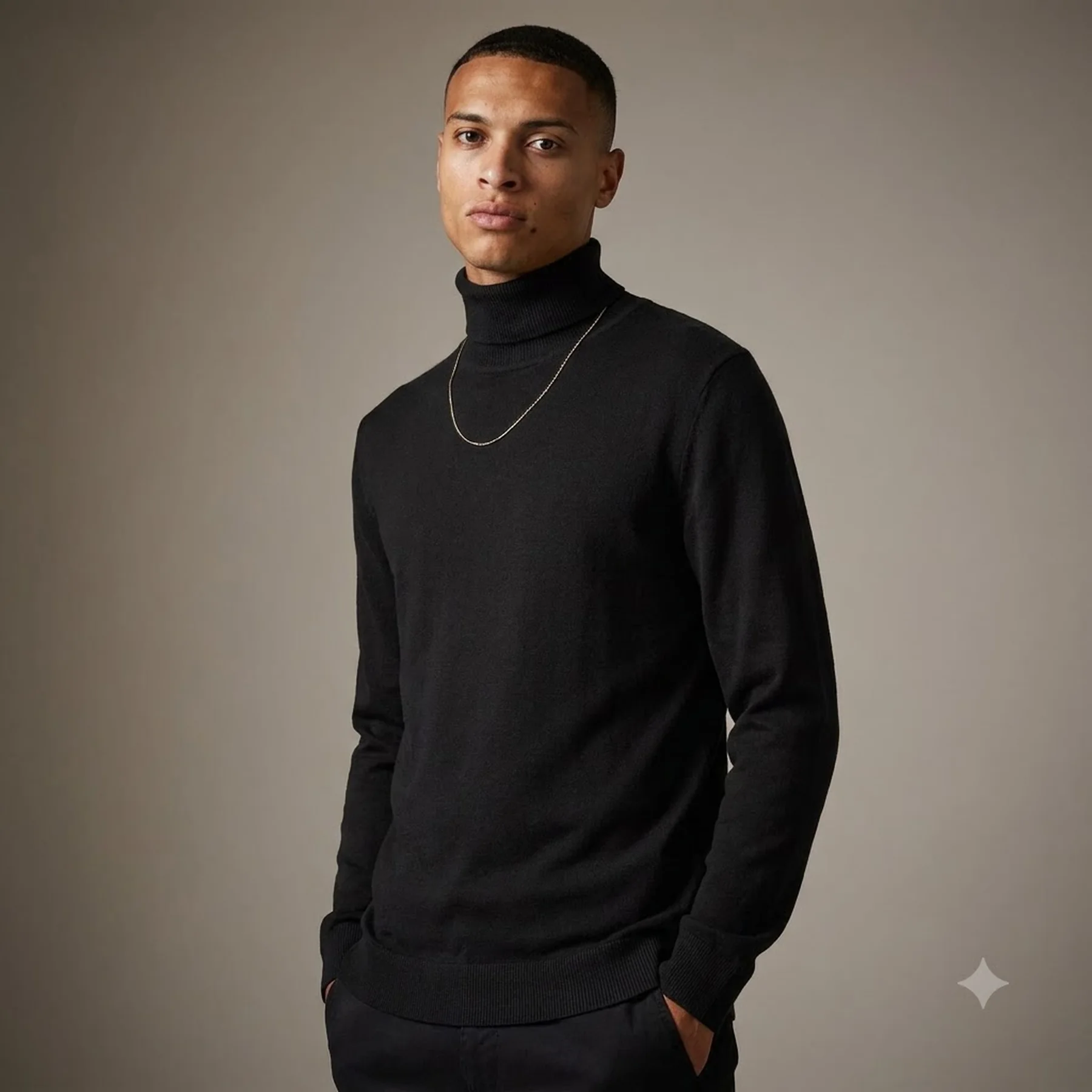 Пуловер JJEEMIL KNIT ROLL NECK NOOS 12157417-Black Jack & Jones XXL Чорний