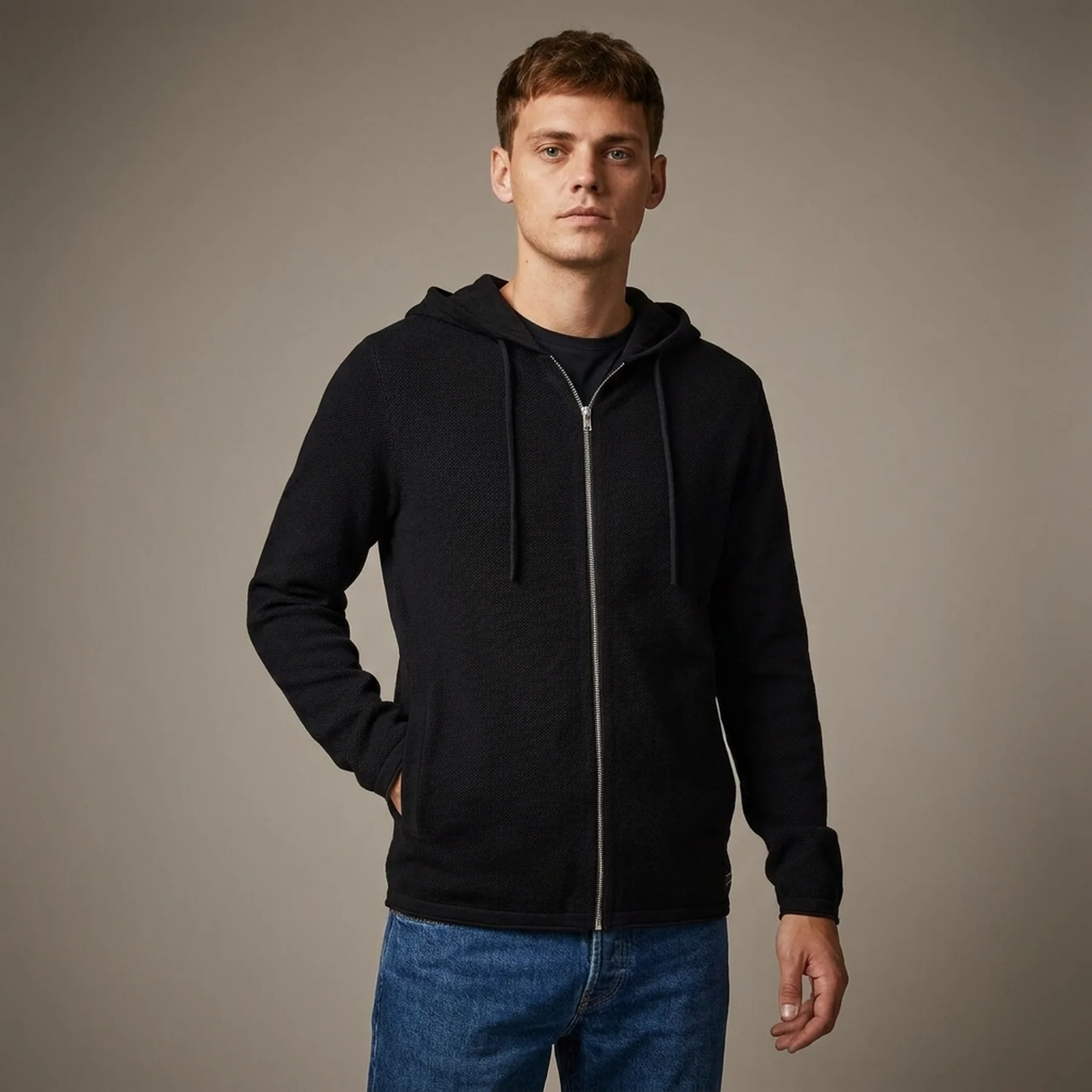 Пуловер JJEHILL KNIT CARDIGAN NOOS 12190154-Black Jack & Jones S Чорний