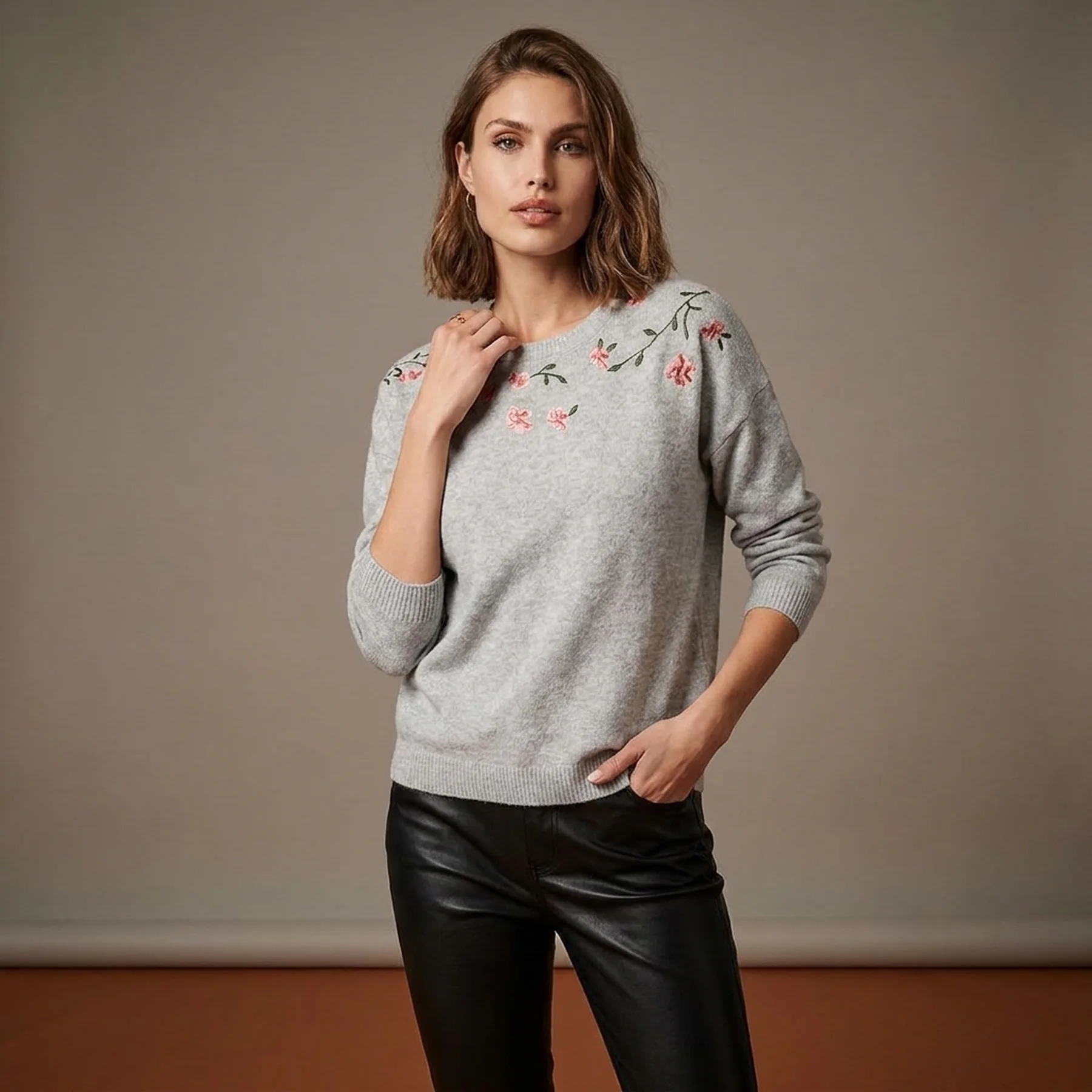 Пуловер ONLFIE LIFE L/S PULLOVER CC KNT 15232538-Light Grey Melange ONLY L Сірий