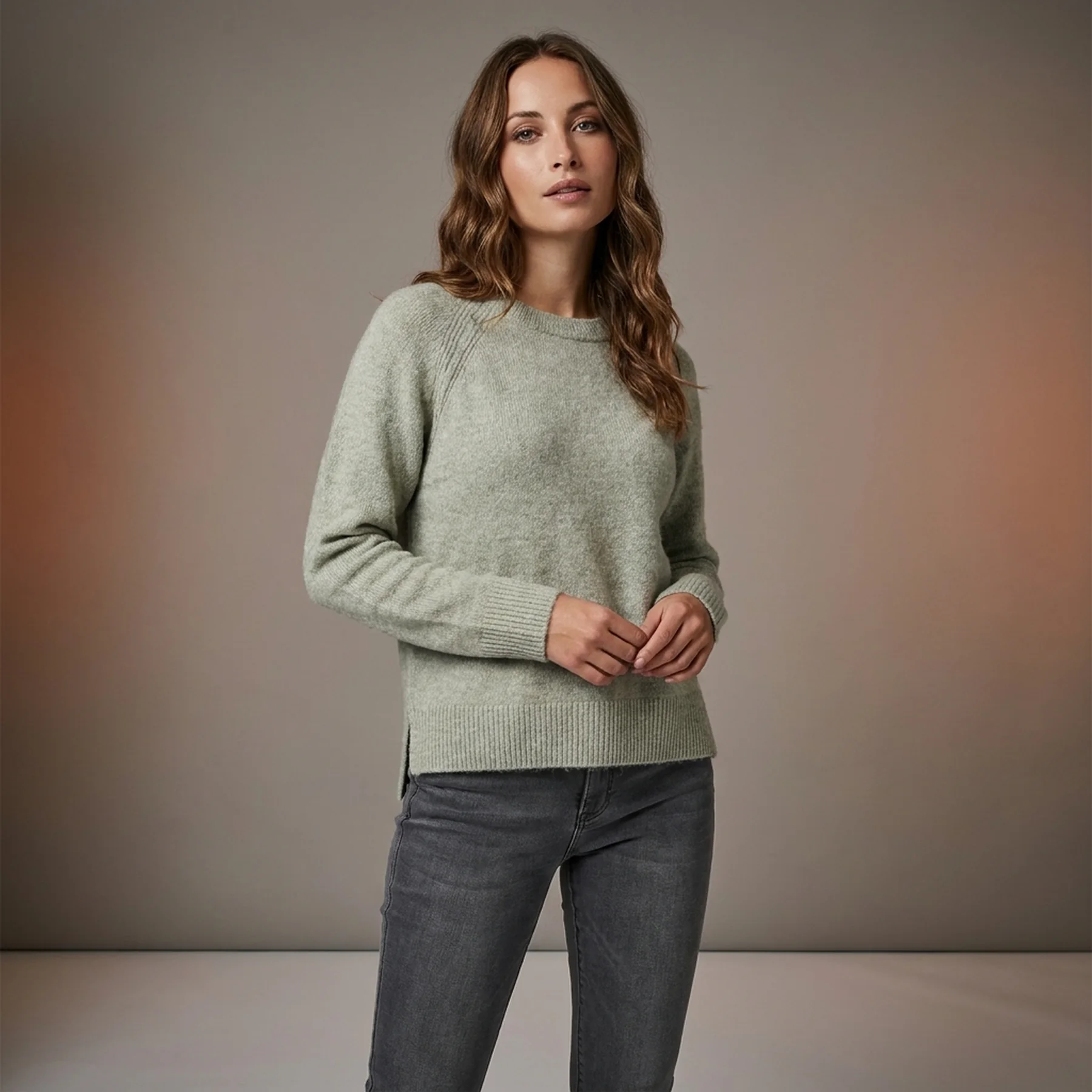 Пуловер ONLGABI LIFE L/S O-NECK PULLOVER CC KNT 15231424-Kalamata-Detail:W. MELANGE ONLY M Сірий