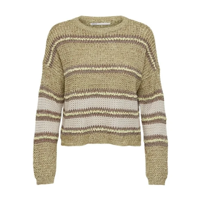 Пуловер ONLINA L/S PULLOVER CC KNT 15229820-Mellow Yellow-Detail:W. PUMICE STONE / TO ONLY L Бежевий