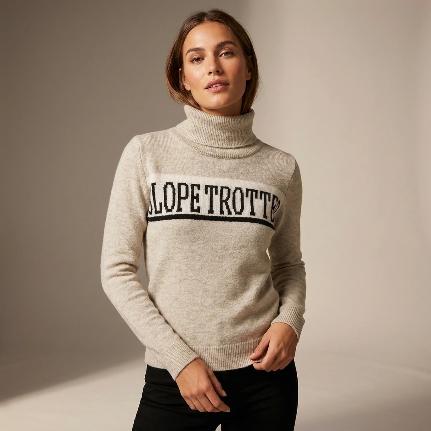 Пуловер ONLSLOPE L/S ROLLNECK PULLOVER KNT 15248082-Pumice Stone ONLY M Бежевий