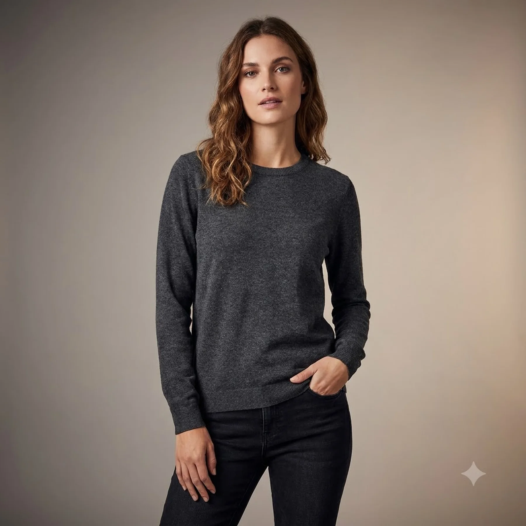 Пуловер ONLYOUNGER L/S PULLOVER KNT 15238340-Dark Grey Melange ONLY M Темно-сірий