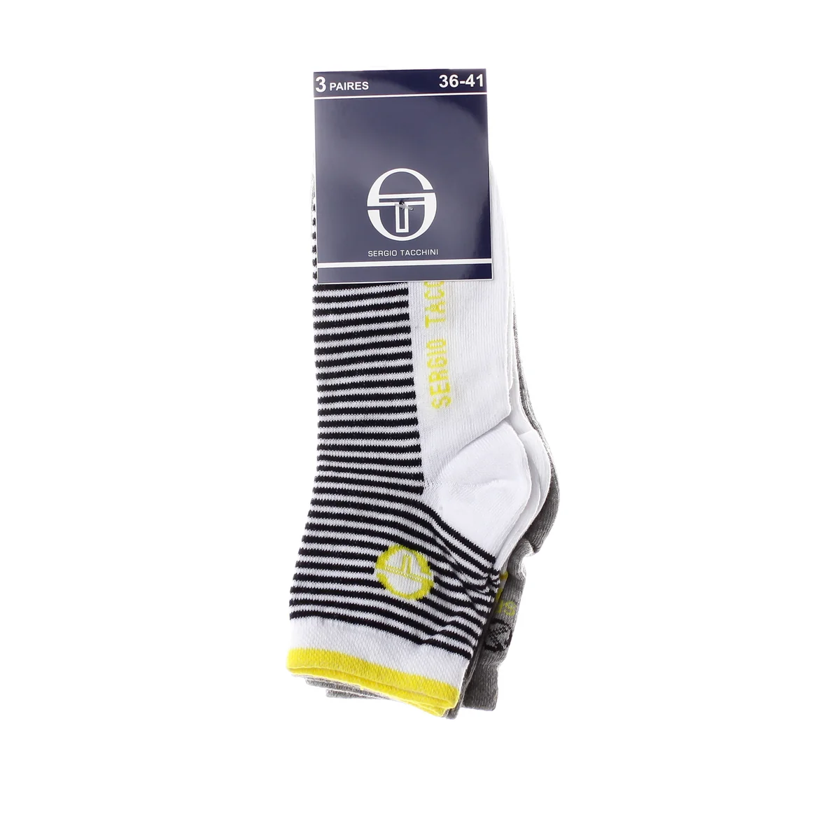 Шкарпетки Sergio Tacchini 3-pack білий, жовтий, сірий Жін 36-41