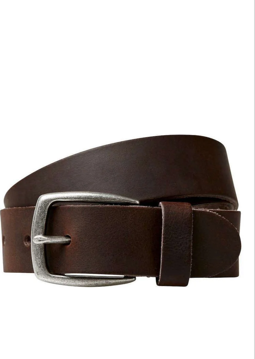 Ремінь JACMICHIGAN LTN LEATHER BELT 12192623-Brown Stone Jack & Jones 95 Темно-коричневий — Ремені