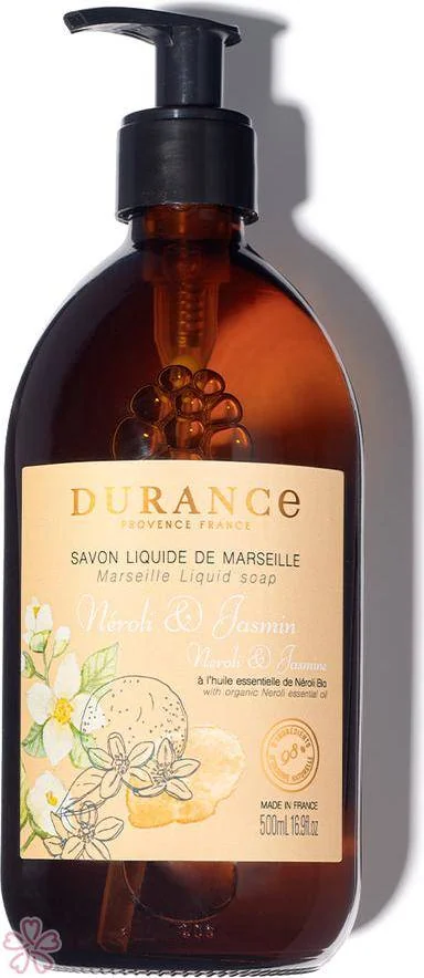 Жидкое мыло с натуральными маслами Durance Liquid Marseille Soap 500 мл Неролі та Жасмін