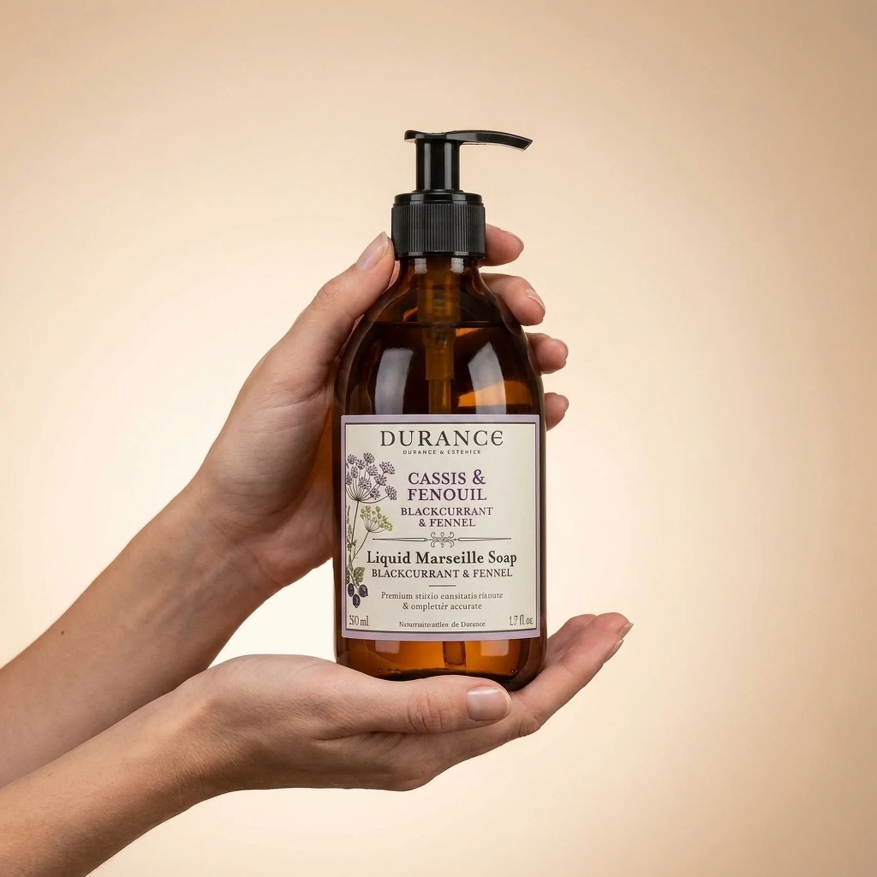 Жидкое мыло с натуральными маслами Durance Liquid Marseille Soap 500 мл Чорна смородина та фенхель