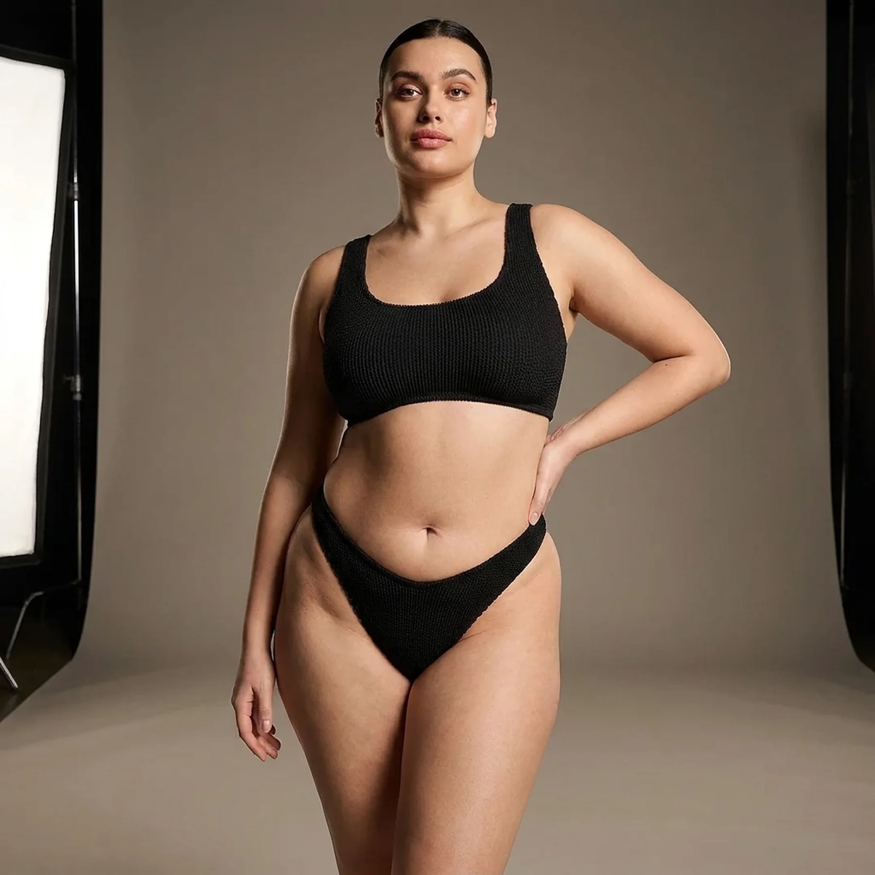Роздільний купальник із жатої тканини Victoria's Secret топ та плавки бразилії 1159853208