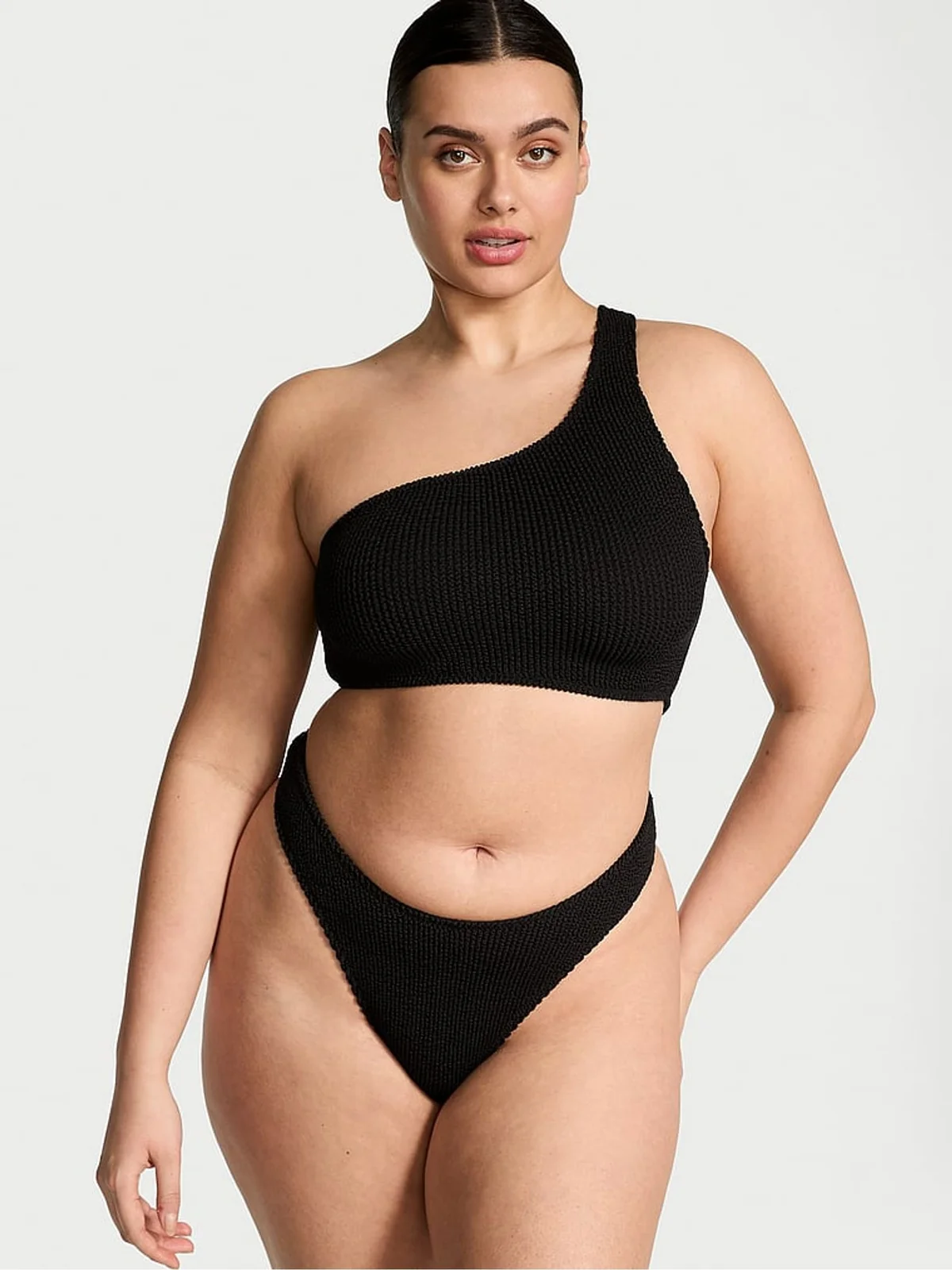Роздільний купальник із жатої тканини Victoria's Secret топ та плавки тонг 1159857010
