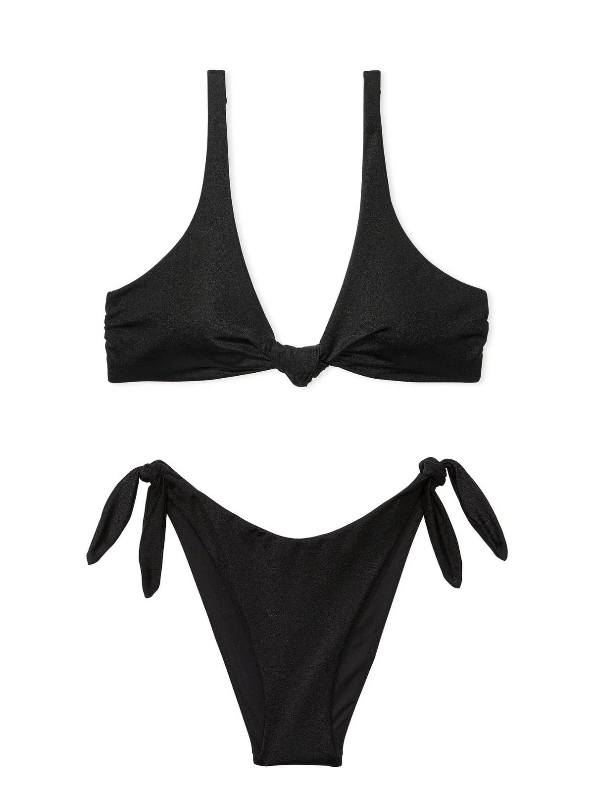 Роздільний купальник Victoria's Secret топ та плавки бразилії 1159845737 (Чорний XS)