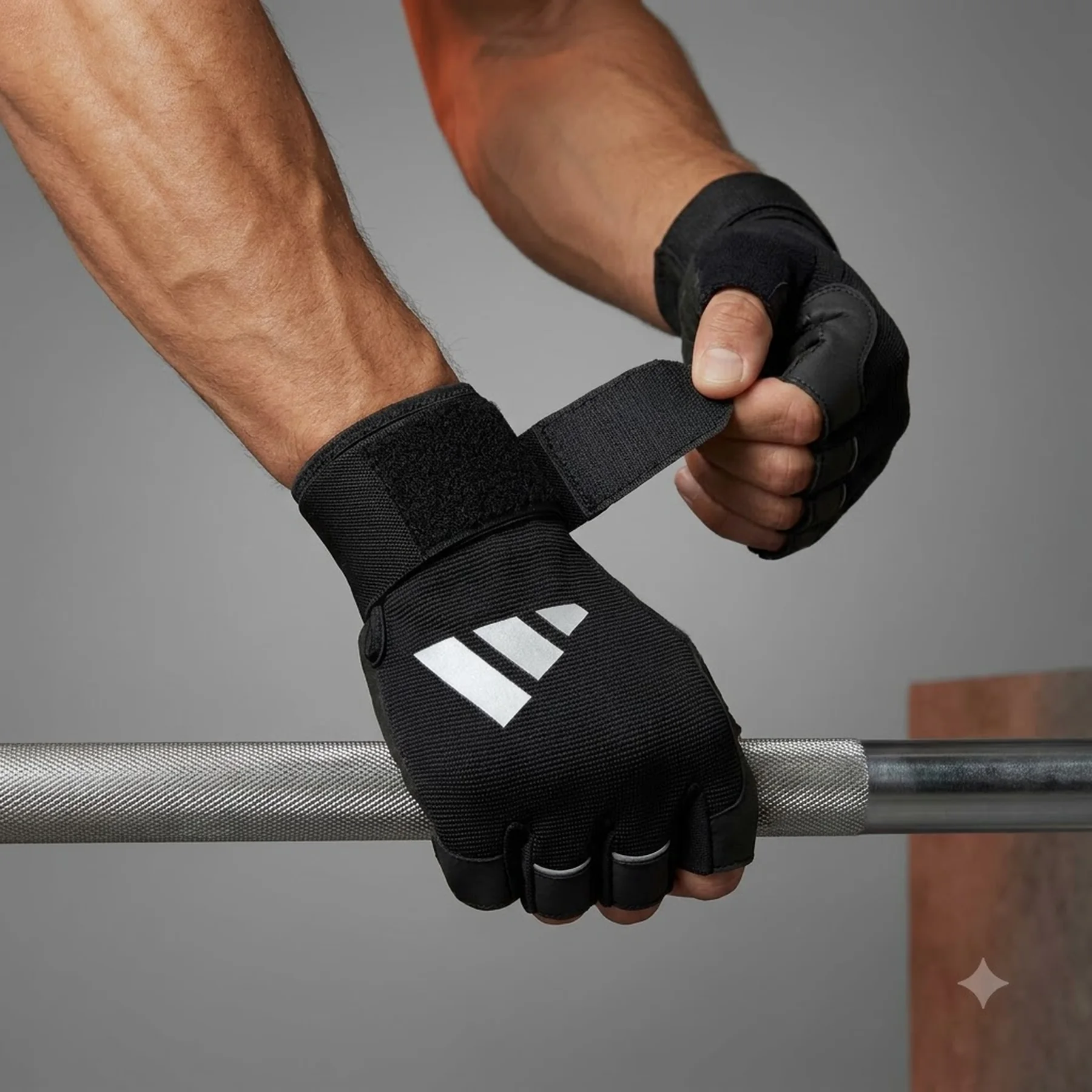 Рукавички для тренінгу Adidas Wrist Wrap Training Gloves чорний Уні M
