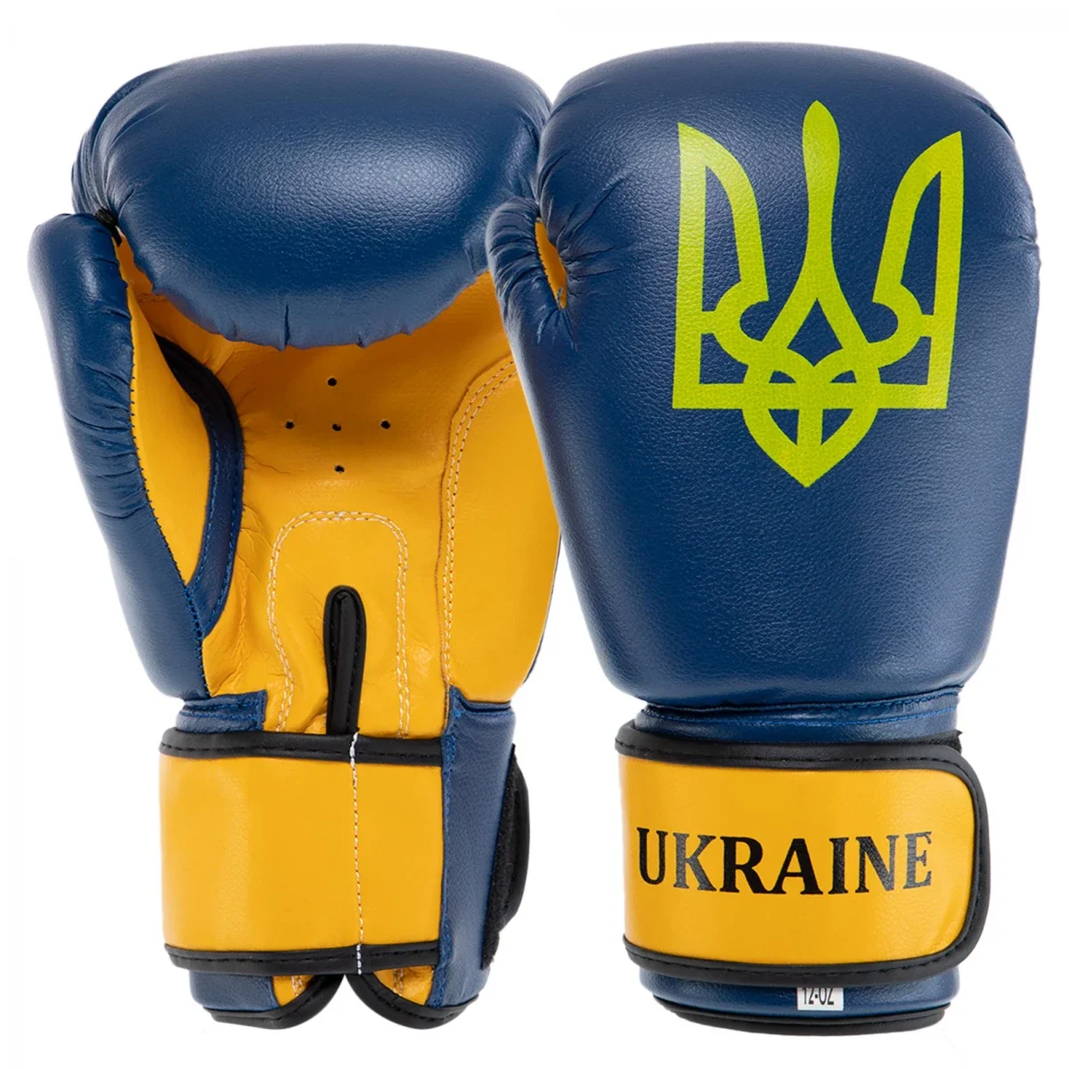 Рукавиці для боксу Tryzub Ukraine MA-7555 Zelart 12 Темно-синій