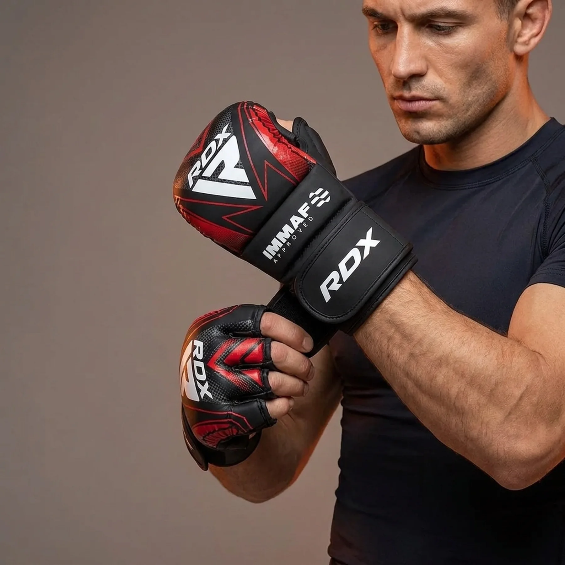 Рукавиці для ММА (Греплінгові рукавички) RDX схвалено IMMAF XL Red