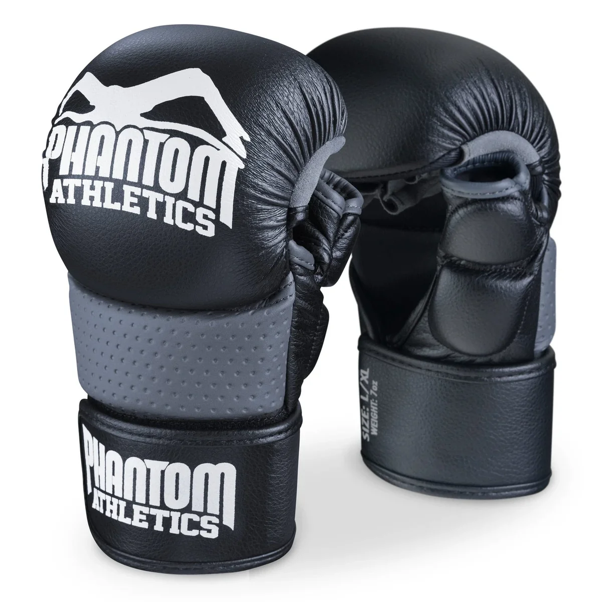 Рукавиці для ММА Phantom RIOT Black L/XL (капа в подарунок)