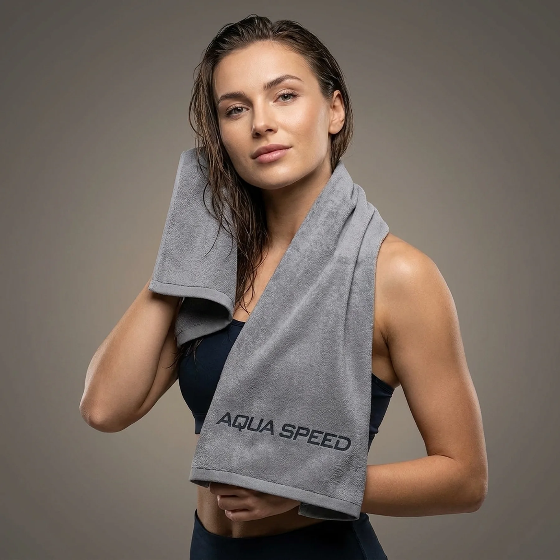 Рушник Aqua Speed DRY SOFT 7032 сірий Уні 50х100 см
