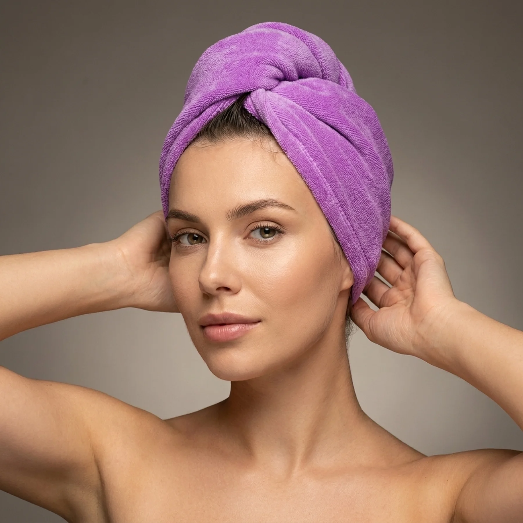 Рушник для волосся Aqua Speed HEAD TOWEL 7340 фіолетовий Жін 25х65 см
