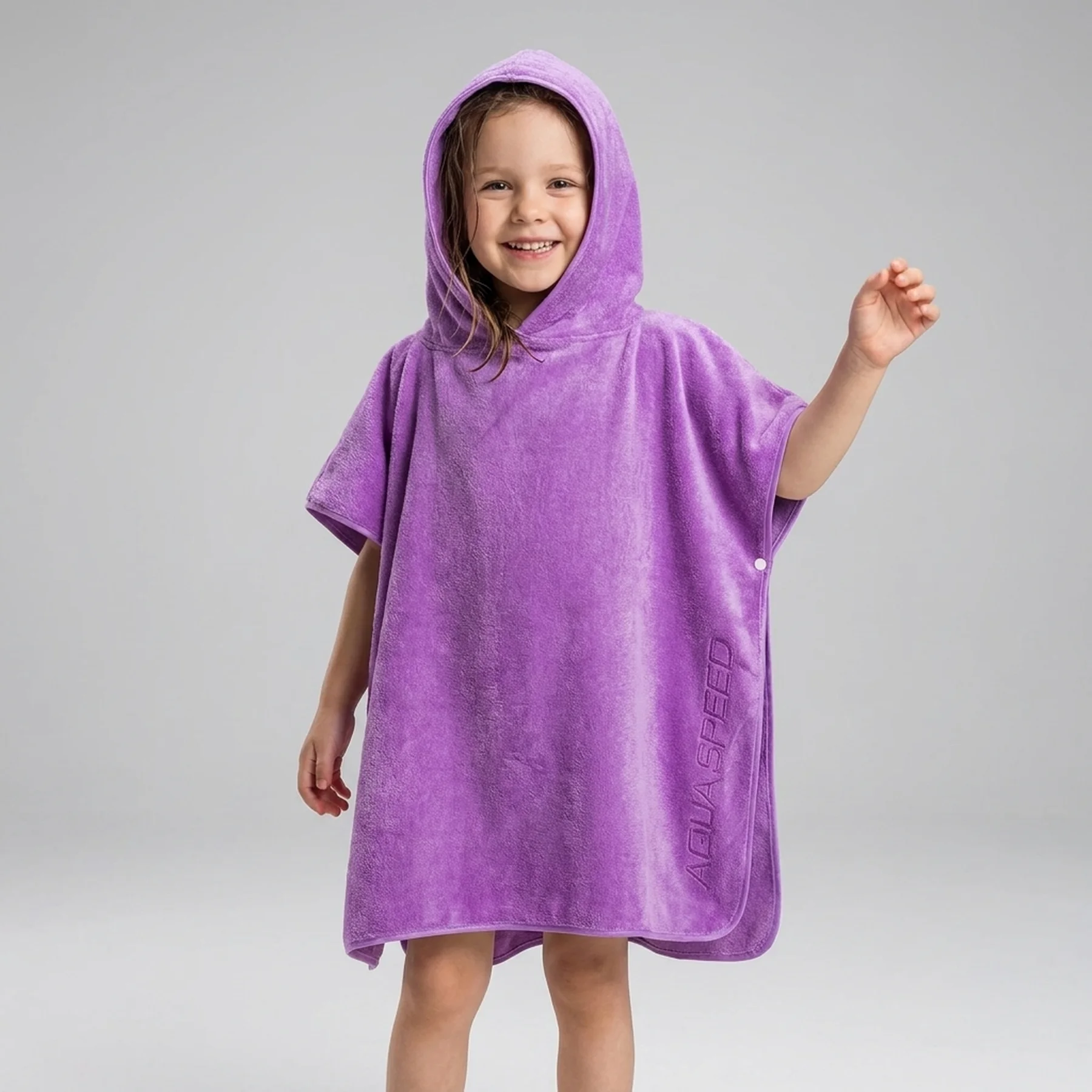 Рушник пончо Aqua Speed KID'S PONCHO 7336 фіолетовий Діт 70x120 см
