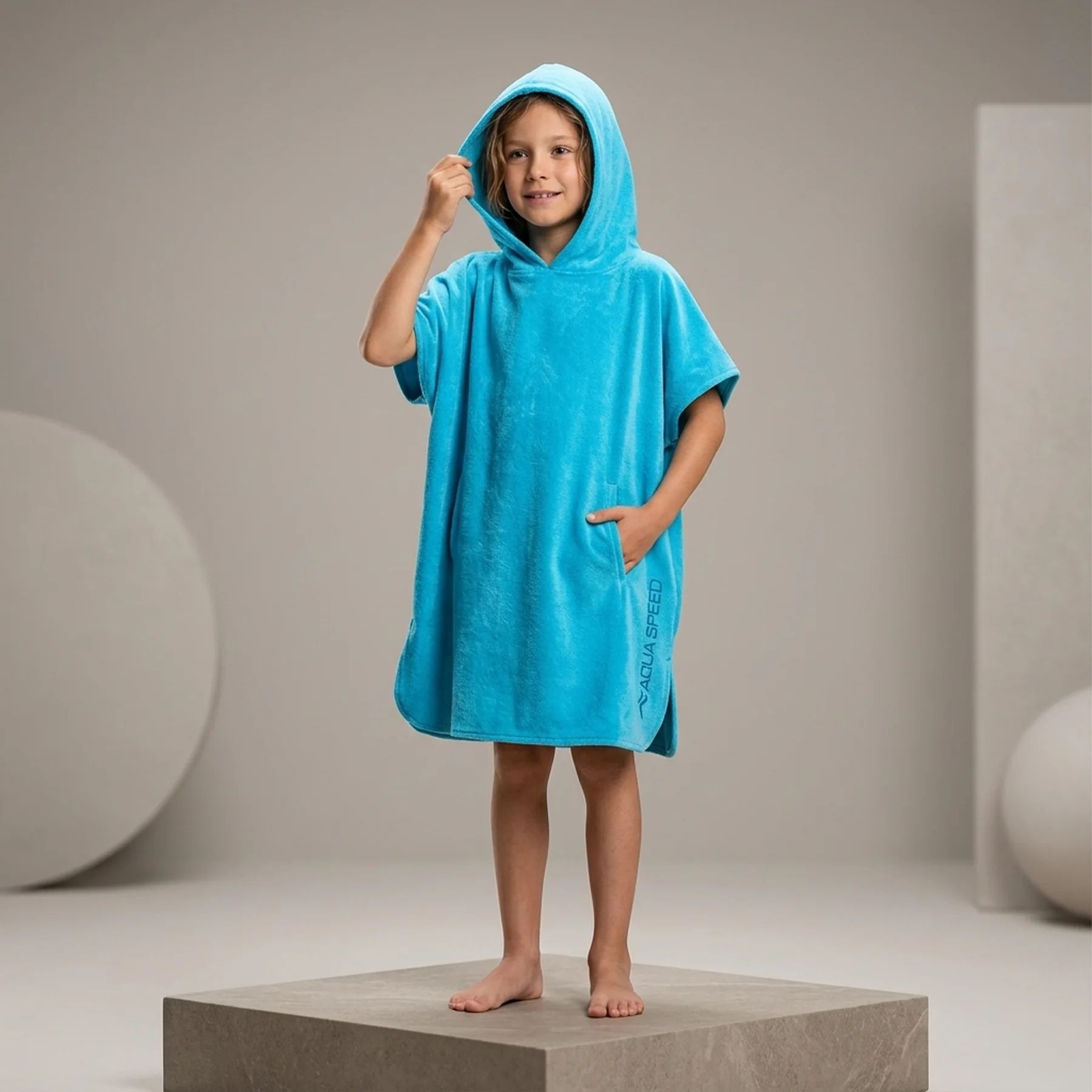 Рушник пончо Aqua Speed KID'S PONCHO 9328 блакитний Діт 70х120 см