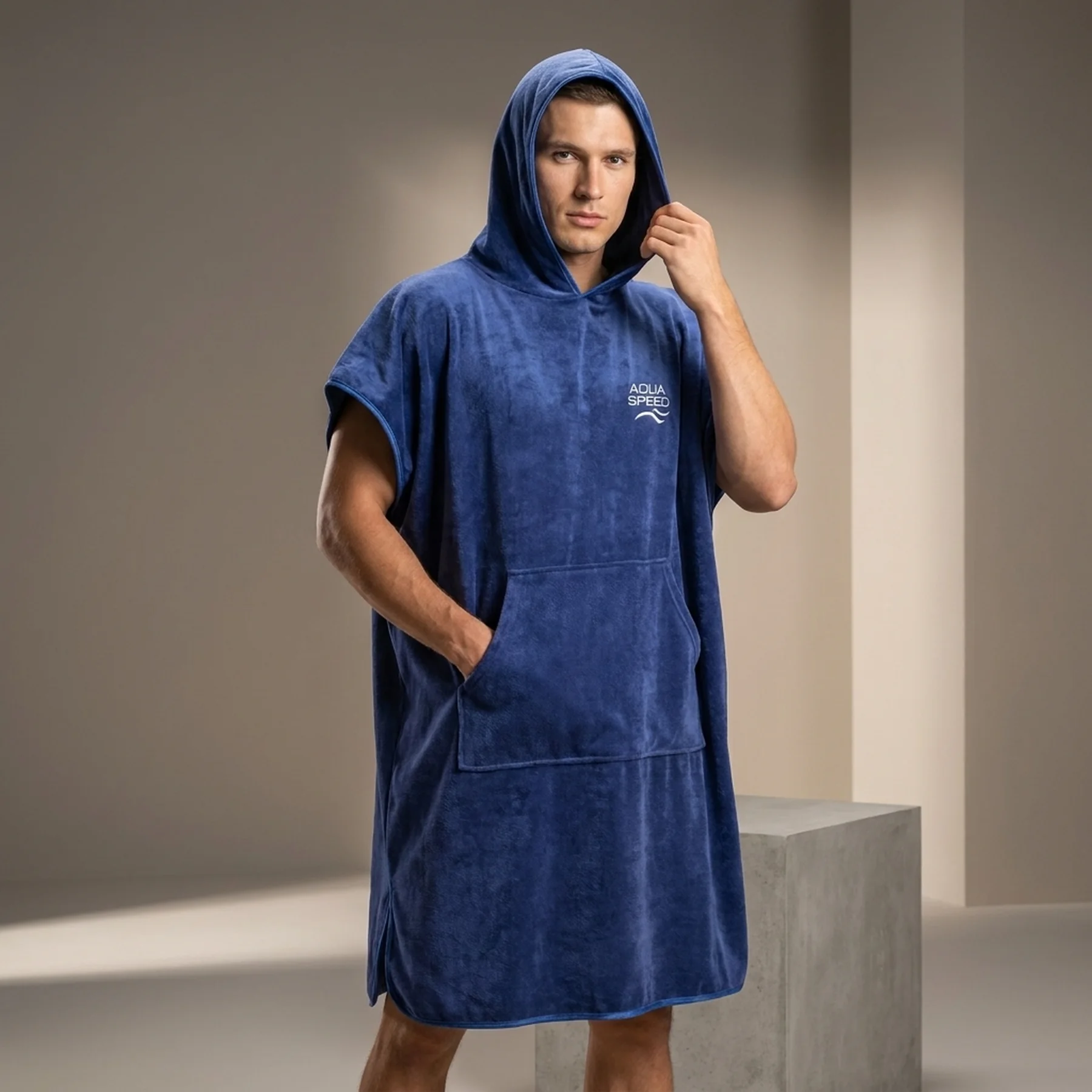 Рушник пончо Aqua Speed PONCHO 3844 синій Уні L (90x220см)