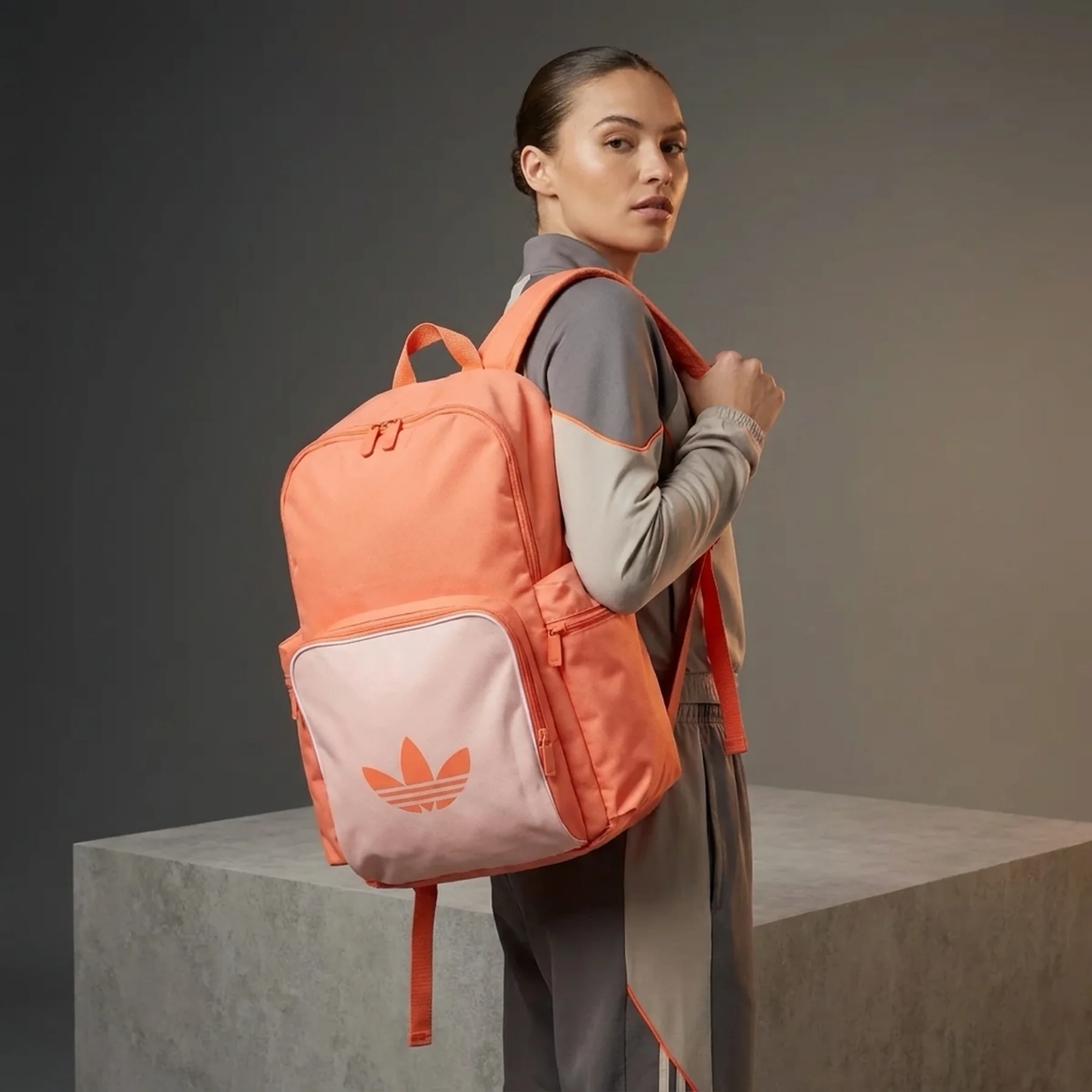Рюкзак Adicolor Adidas на блискавці 1159832589 (Помаранчевий One Size)