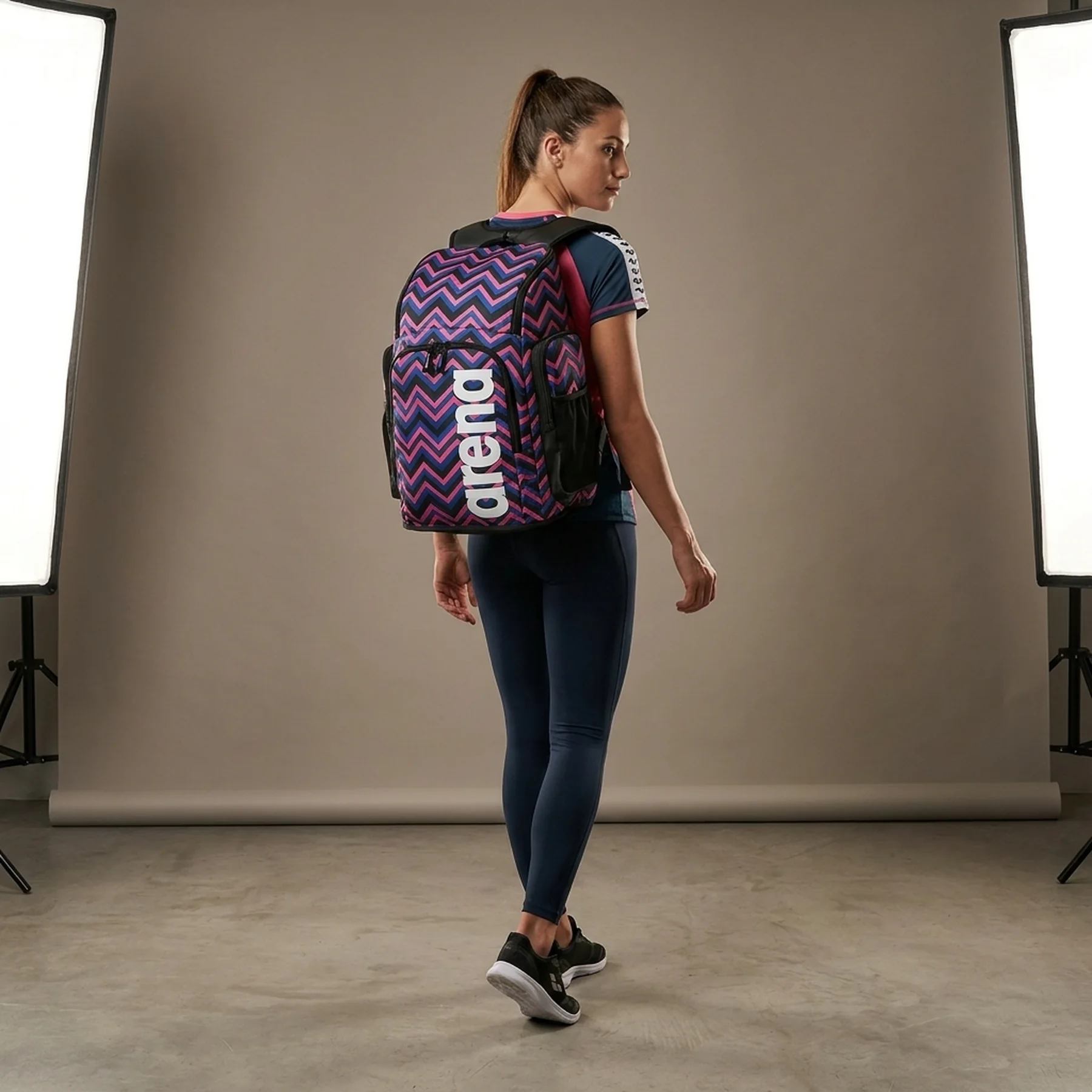 Рюкзак Arena ALL SET BACKPACK AO 45L рожевий, блакитний, чорний 55 х 38 х 28 см (010235-101)