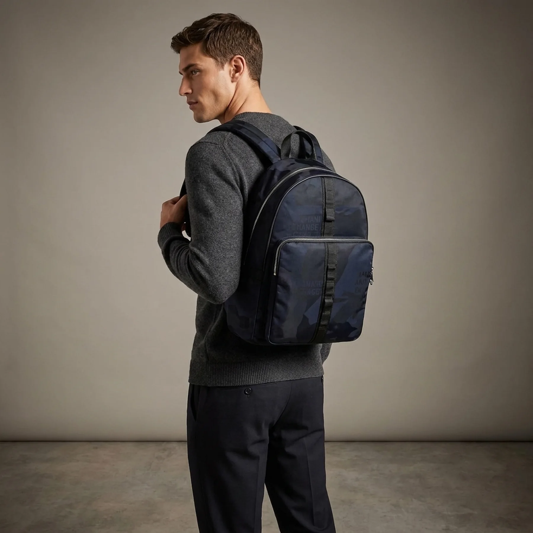 Рюкзак Armani Exchange із логотипом 1159817394 (Синій One size)