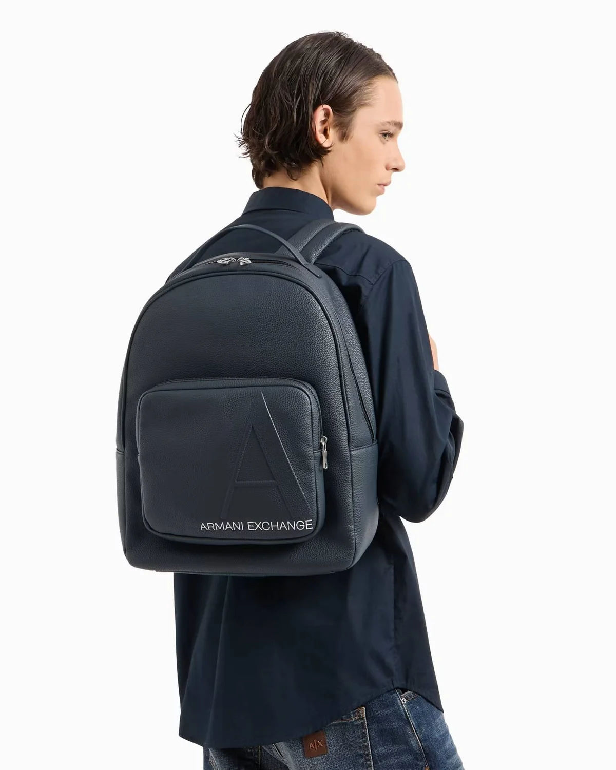 Рюкзак Armani Exchange із логотипом 1159835491 (Синій One size)