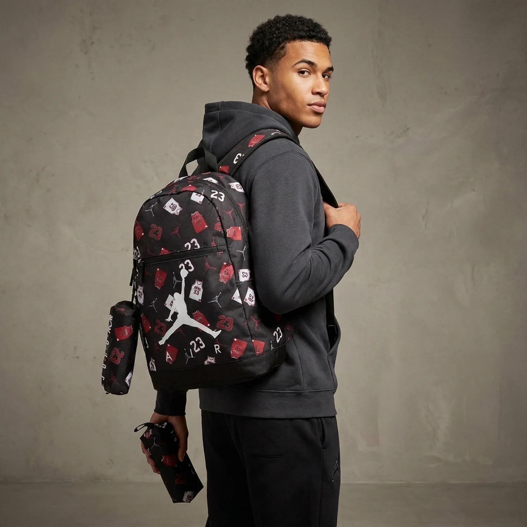 Рюкзак Jordan With Pencil Case Black/Multi (9B0503-W0G)