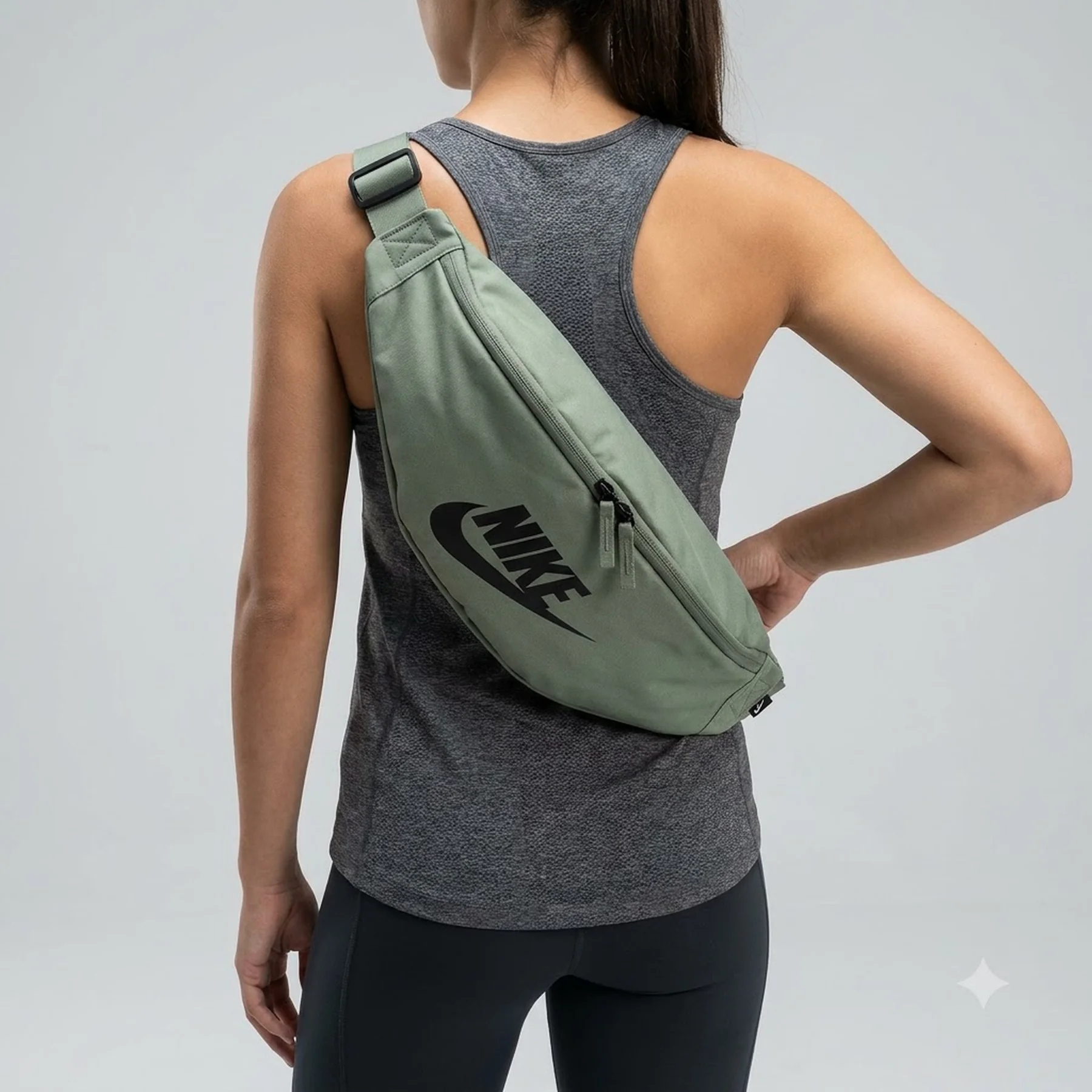 Сумка на пояс Nike NK HERITAGE WAISTPACK - FA21 3L зелений 41 х 10 х 15 см (DB0490-364)