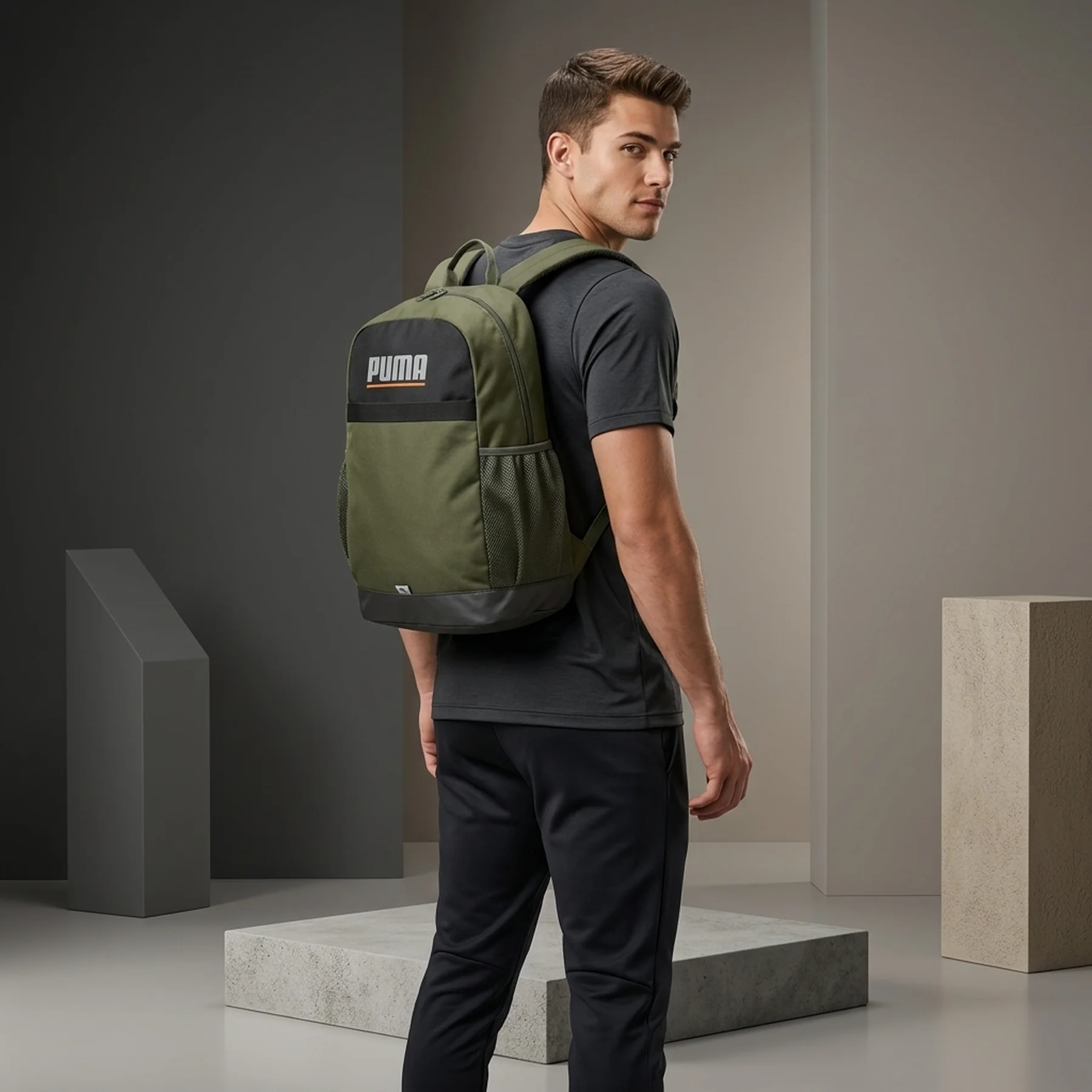 Рюкзак Puma Plus 23л (47х31х17см) 79615-07, green